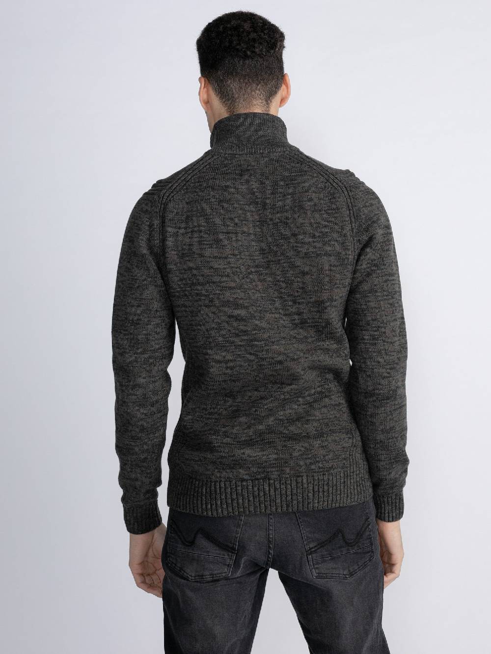 Petrol M-3030-Kwc206 - Men Knitwear Collar (6143 Forest Night) Sonderangebote
