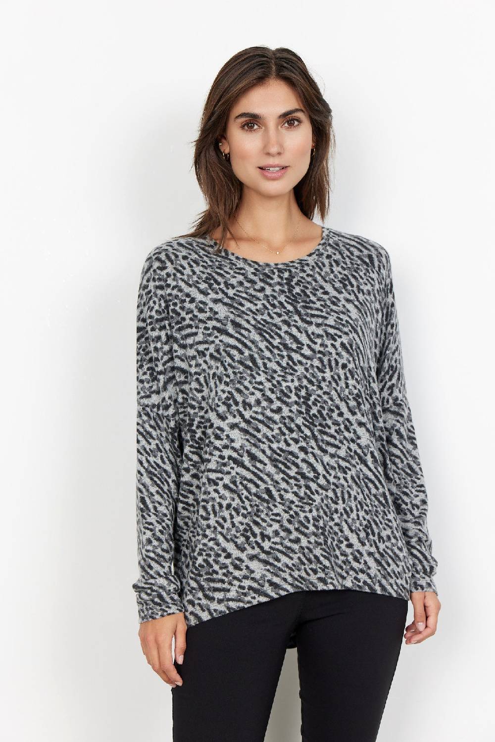 Soya Concept SC-BIARA AOP 94 BLOUSE (9999 BLACK COMBI) Begrenzt auf 3 Tage