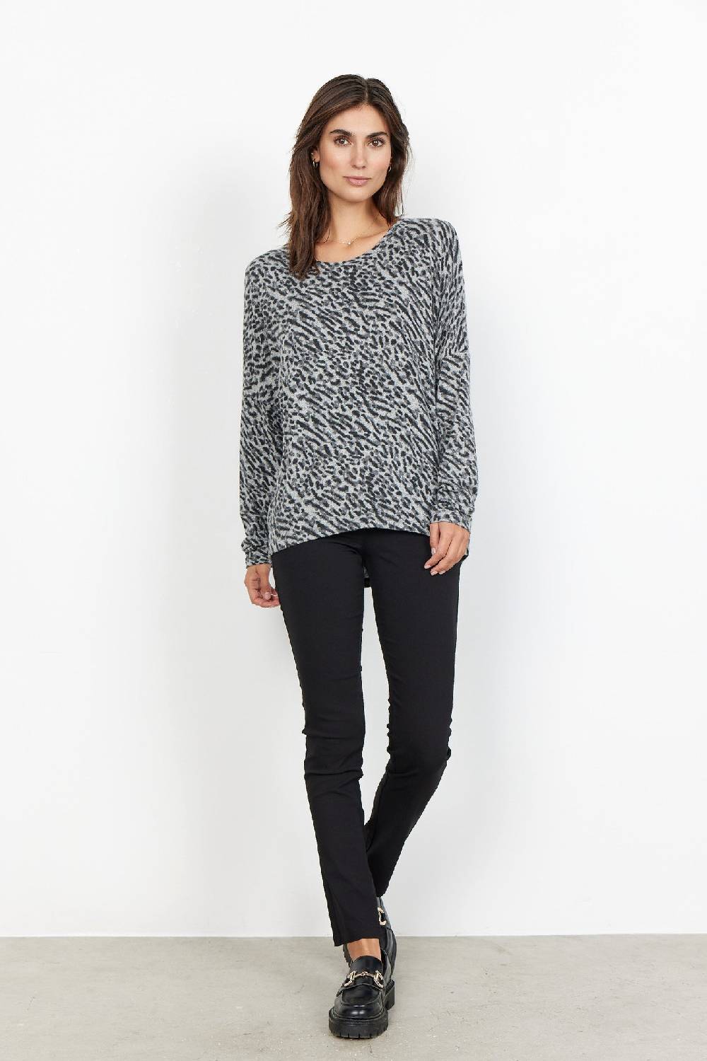 Soya Concept SC-BIARA AOP 94 BLOUSE (9999 BLACK COMBI) Begrenzt auf 3 Tage