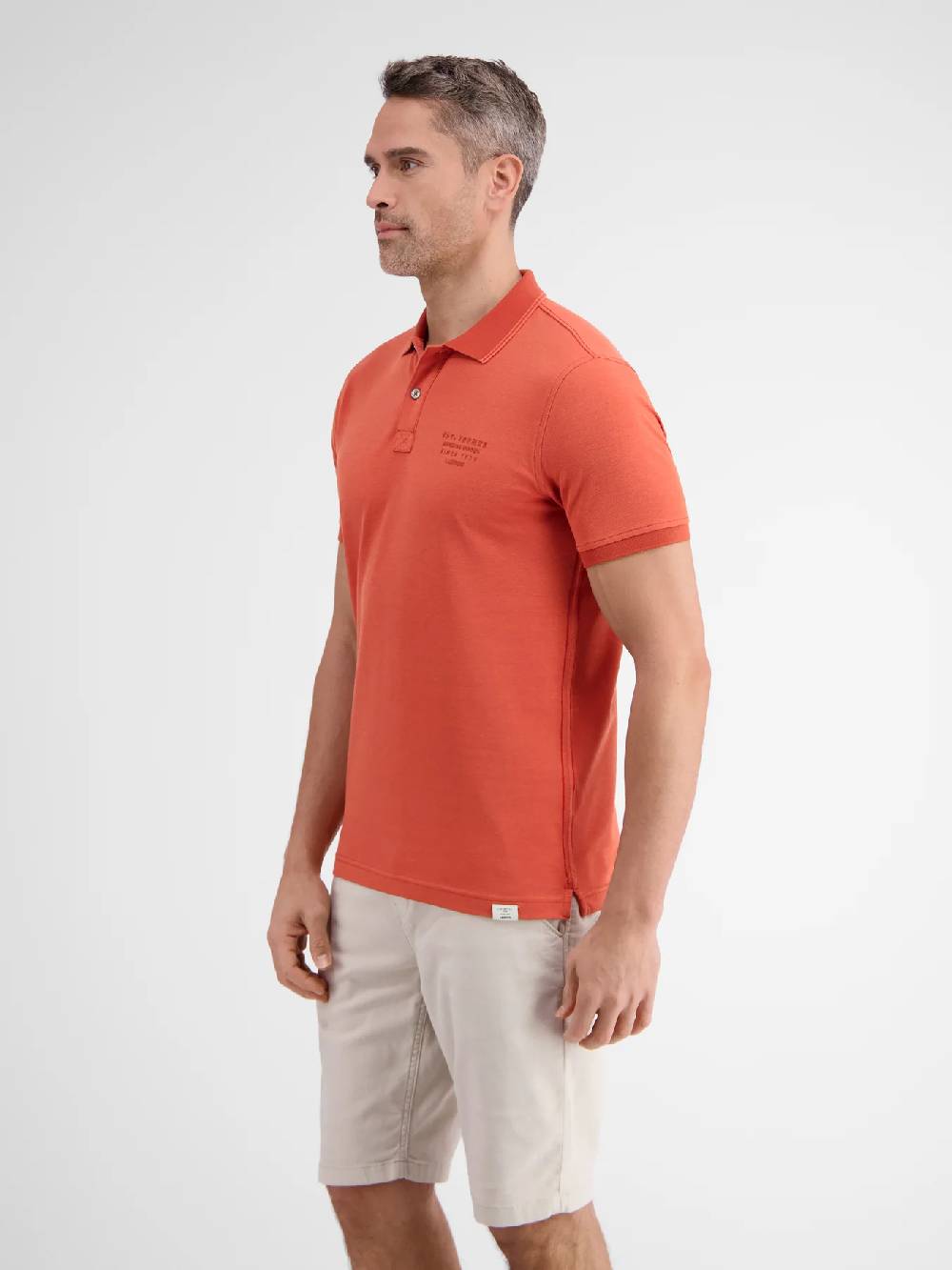 Lerros 2433239 TWEEKLEURIGE POLO (327 DEEP CORAL RED) Günstiger Verkauf