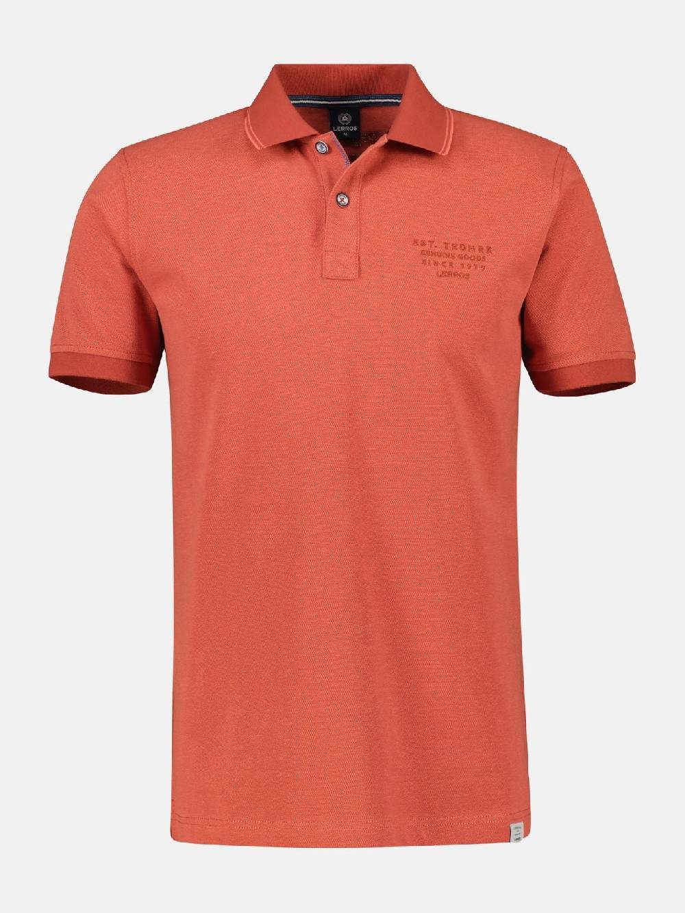 Lerros 2433239 TWEEKLEURIGE POLO (327 DEEP CORAL RED) Günstiger Verkauf