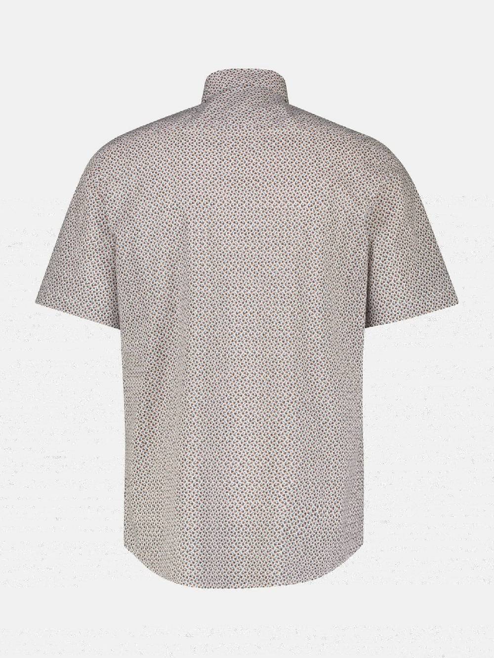 Lerros 2432303 SHIRT MET HALVE MOUW EN GEOMETRISCHE PRINT (927 MELLOW PEACH) Fabrikverkauf