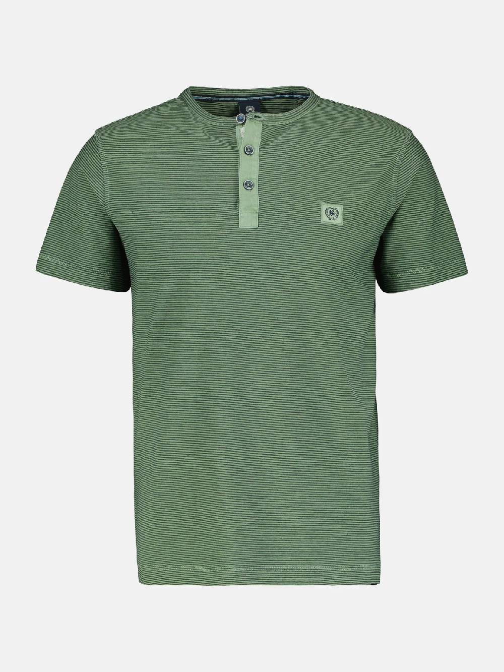 Lerros 2423910 GESTREEPT SERAFINO OVERHEMD (612 SAGE GREEN) Fabrik Onlineshop
