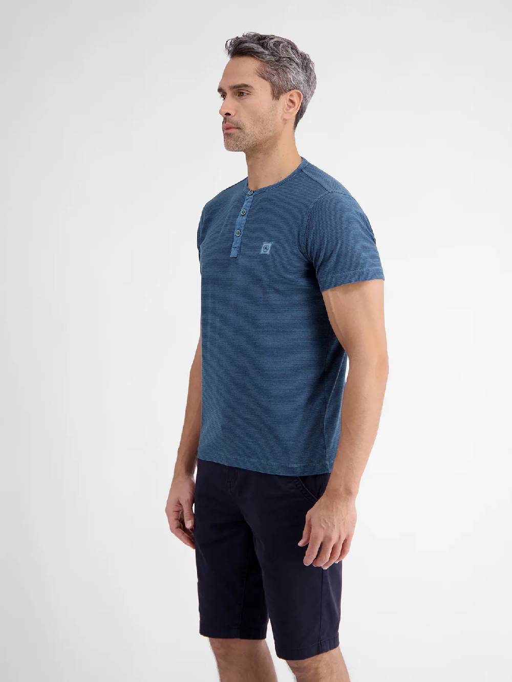 Lerros 2423910 GESTREEPT SERAFINO OVERHEMD (448 STORM BLUE) Fabrikpreis