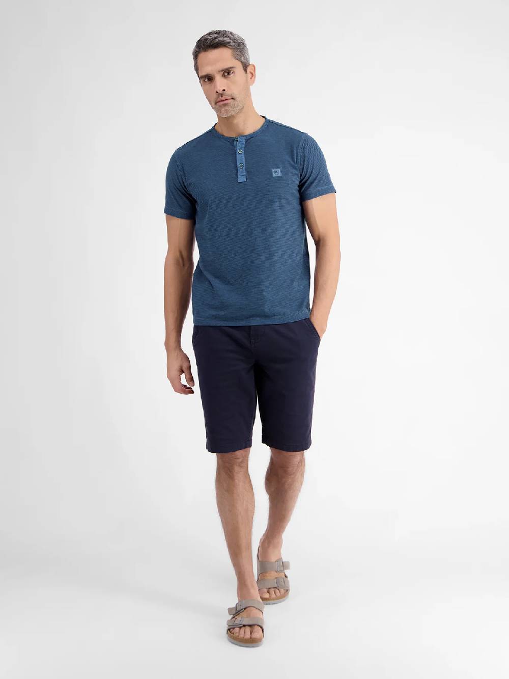 Lerros 2423910 GESTREEPT SERAFINO OVERHEMD (448 STORM BLUE) Fabrikpreis