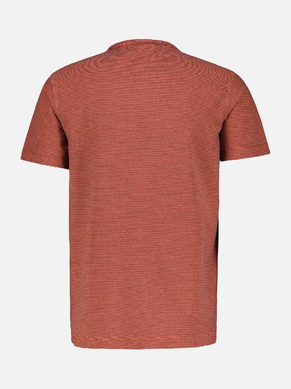 Lerros 2423910 GESTREEPT SERAFINO OVERHEMD (327 DEEP CORAL RED) Sonderangebot