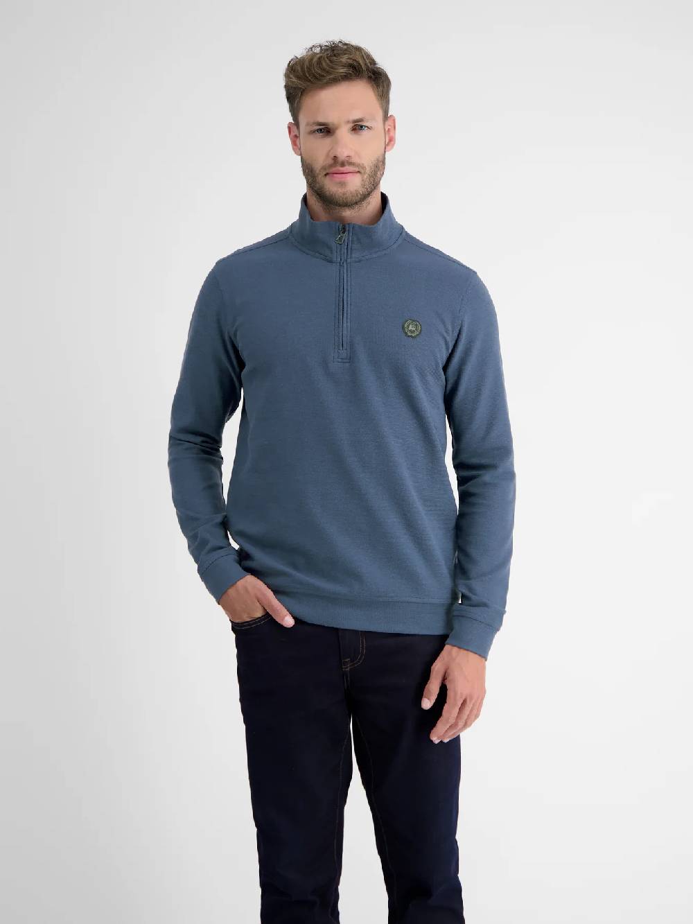 Lerros 23D4402 GESTRUCTUREERDE SWEATBROEK (448 STORM BLUE) Begrenztes Angebot