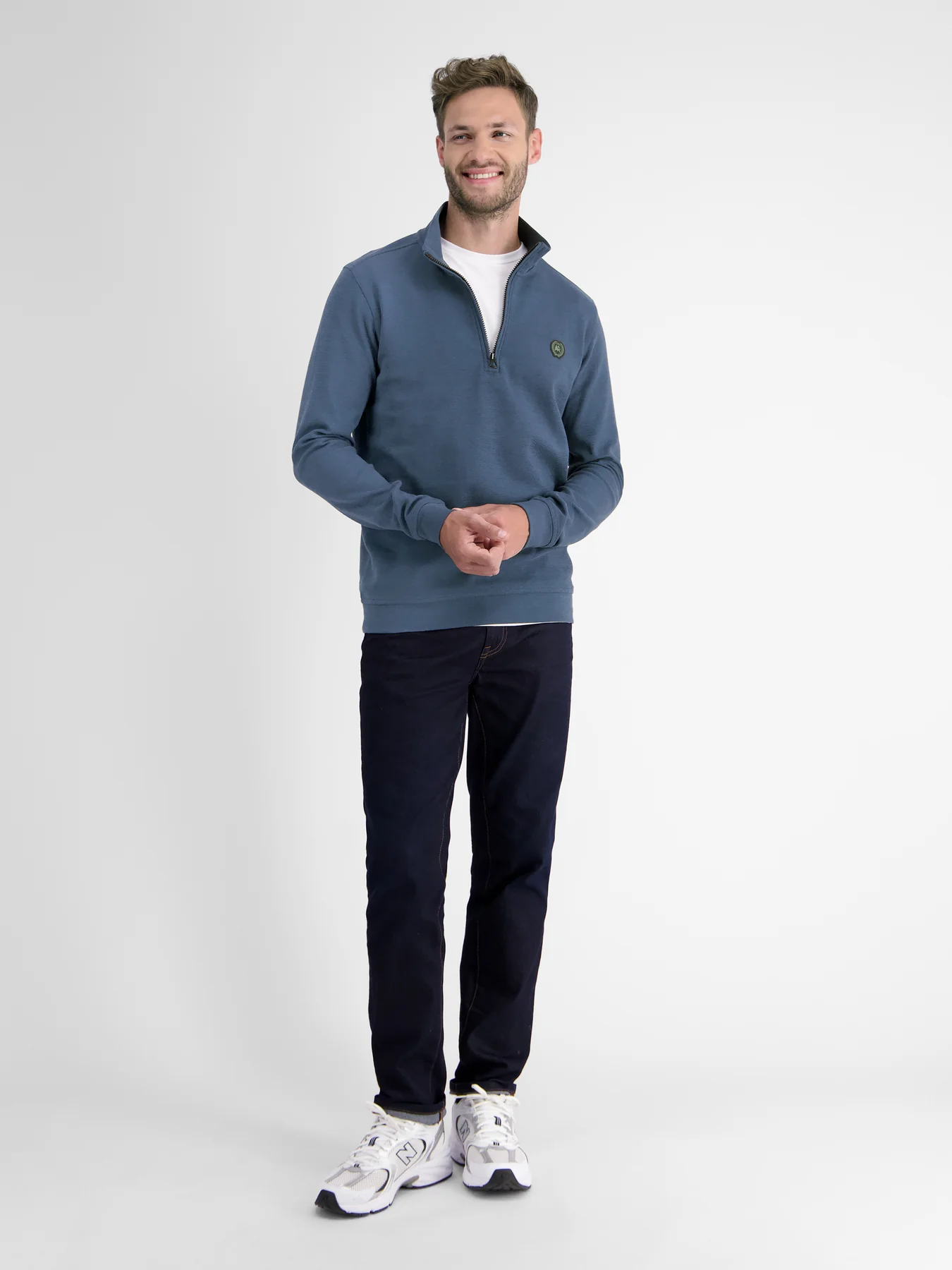 Lerros 23D4402 GESTRUCTUREERDE SWEATBROEK (448 STORM BLUE) Begrenztes Angebot