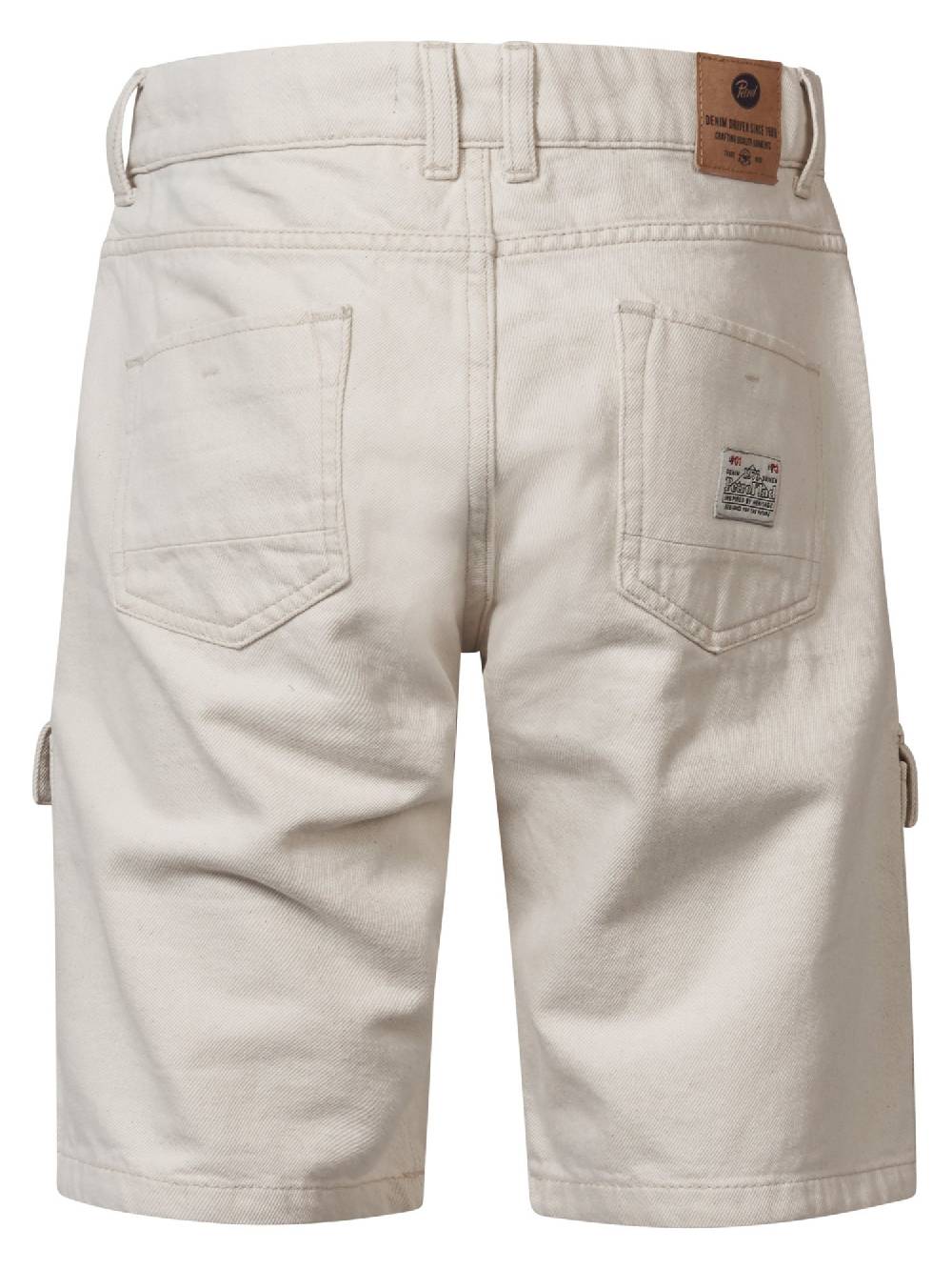Petrol BUFFALO CARGO - Denim Short Relaxed Fit M-1040-SHO025 (antique white 0007) Neuheiten