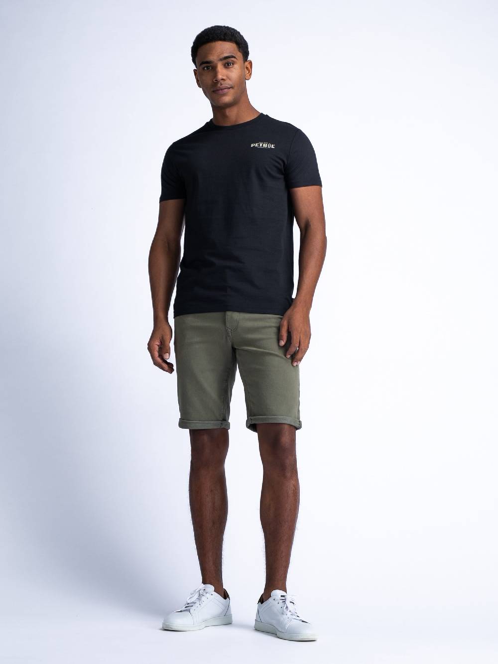 MEN SHORT DENIM M-1040-SHO005 (dusty army 6134) Bestseller