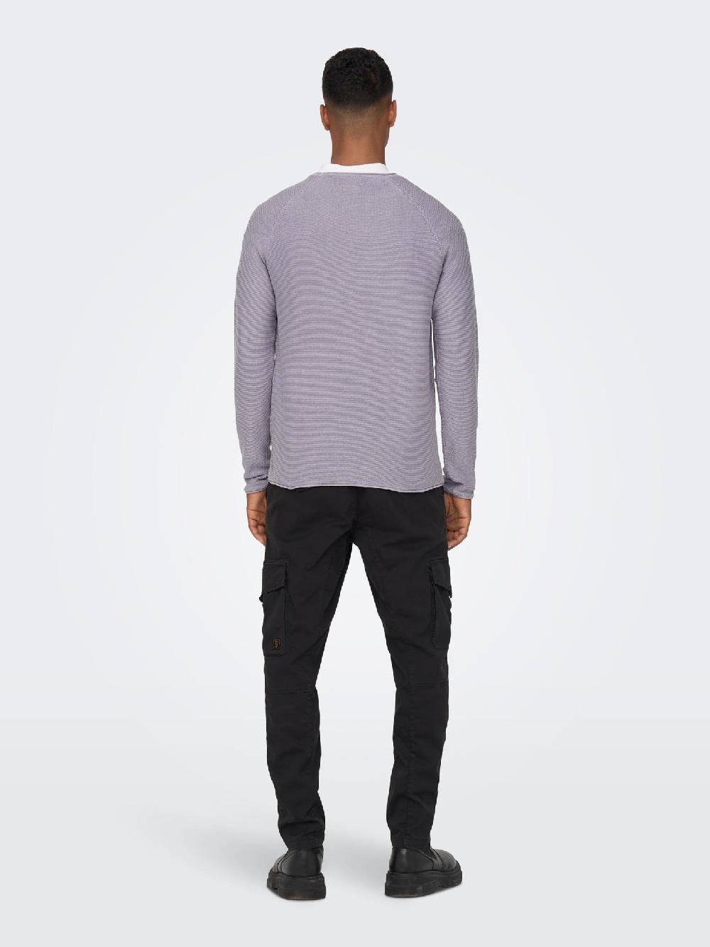 Only & Sons ONSDEXTOR 12 Wash Raglan Knit (22016131 Purple Ash) Bis zu 65% Rabatt