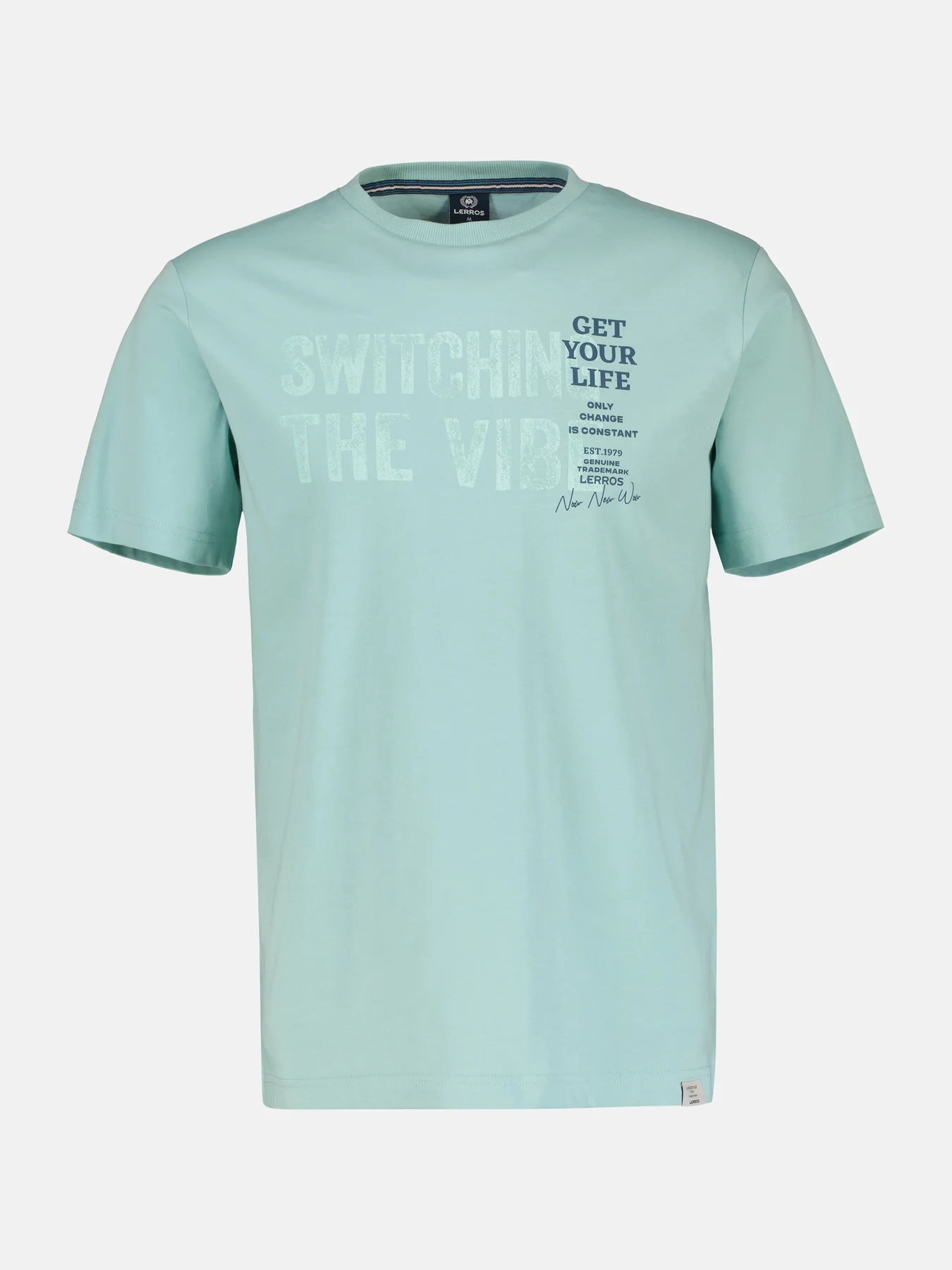 Lerros 2423005 EFFEN T-SHIRT PRINT OP DE BORST (622 COASTAL SEA BLUE) Valentinstagsangebot