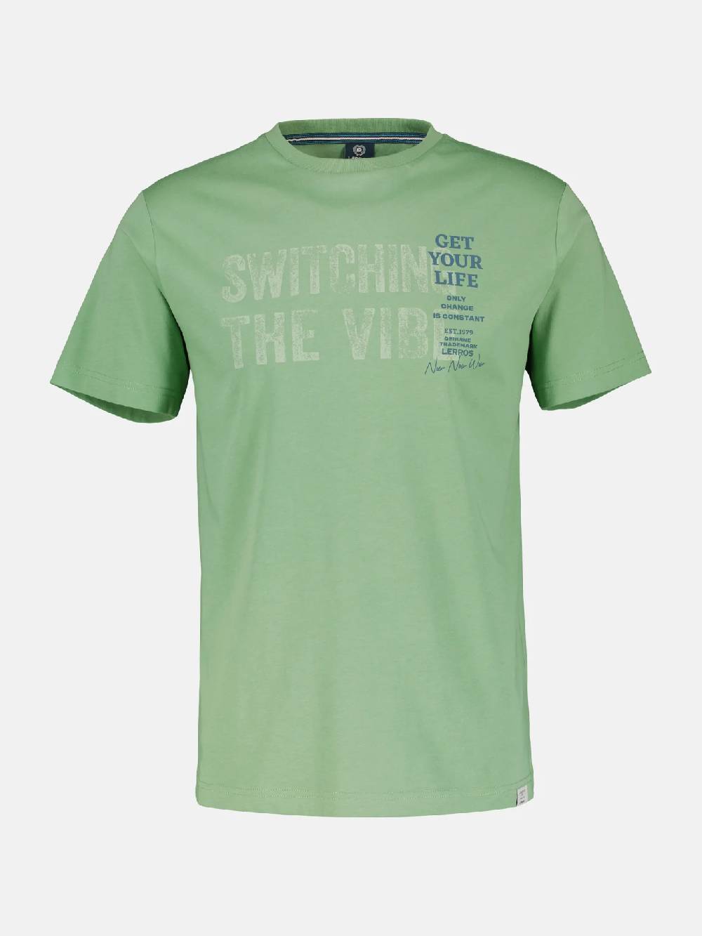 Lerros 2423005 EFFEN T-SHIRT PRINT OP DE BORST (612 SAGE GREEN) Jubiläumsangebot