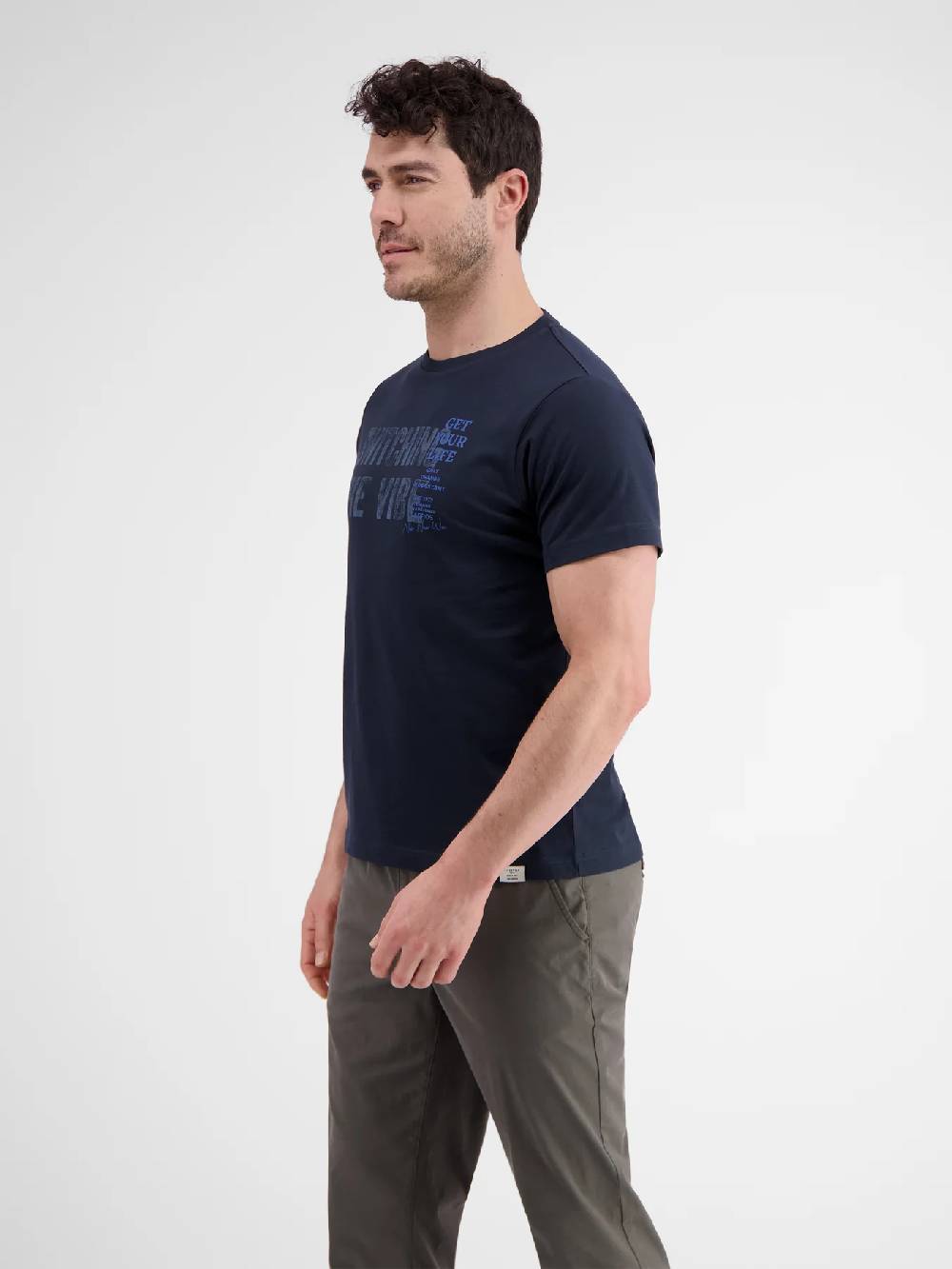 Lerros 2423005 EFFEN T-SHIRT PRINT OP DE BORST (485 CLASSIC NAVY) Lagerräumung