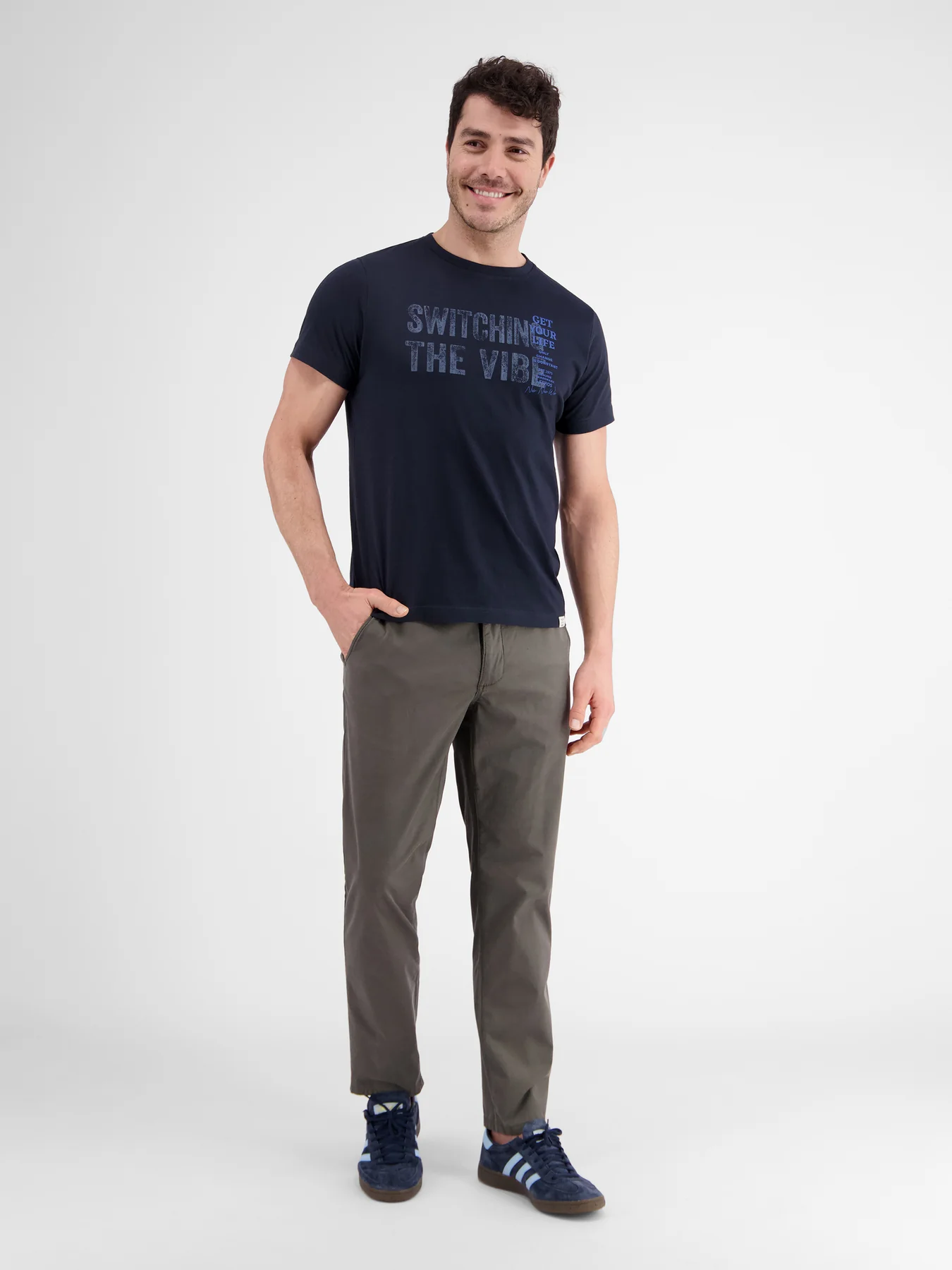 Lerros 2423005 EFFEN T-SHIRT PRINT OP DE BORST (485 CLASSIC NAVY) Lagerräumung