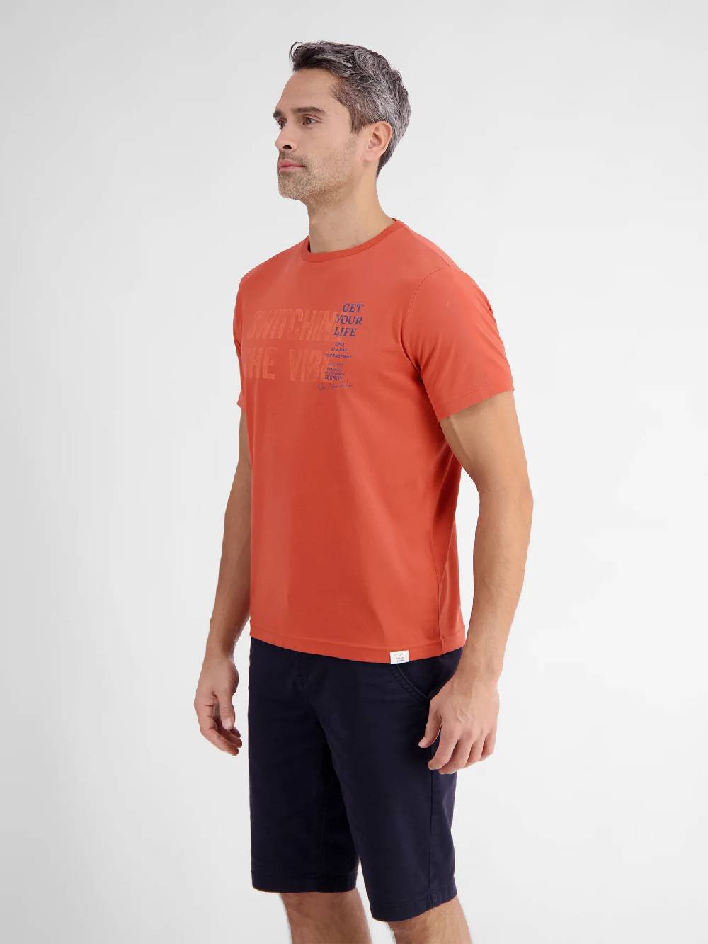 Lerros 2423005 EFFEN T-SHIRT PRINT OP DE BORST (327 DEEP CORAL RED) Heißer Verkauf