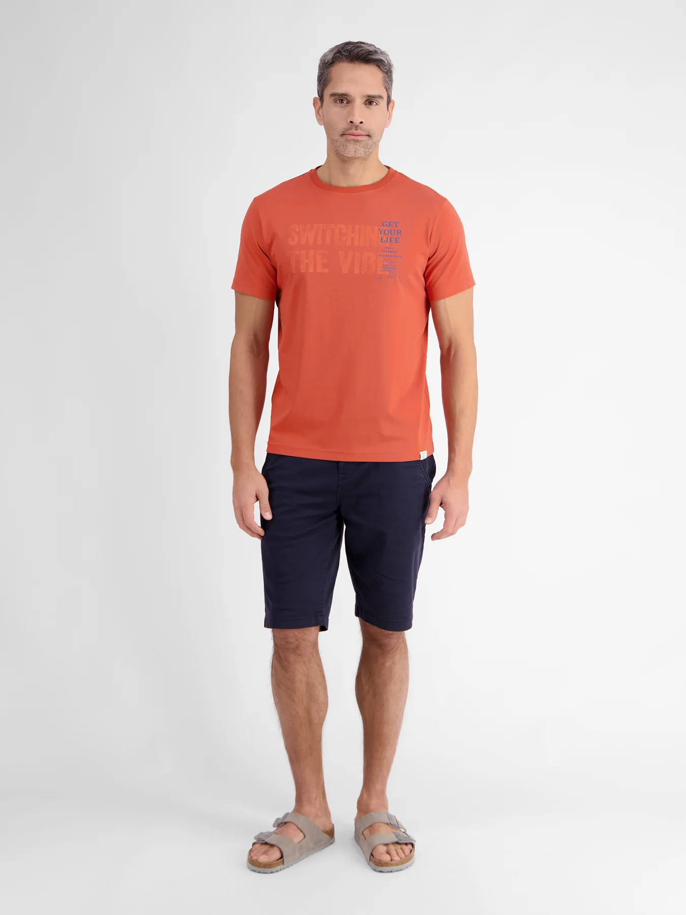 Lerros 2423005 EFFEN T-SHIRT PRINT OP DE BORST (327 DEEP CORAL RED) Heißer Verkauf