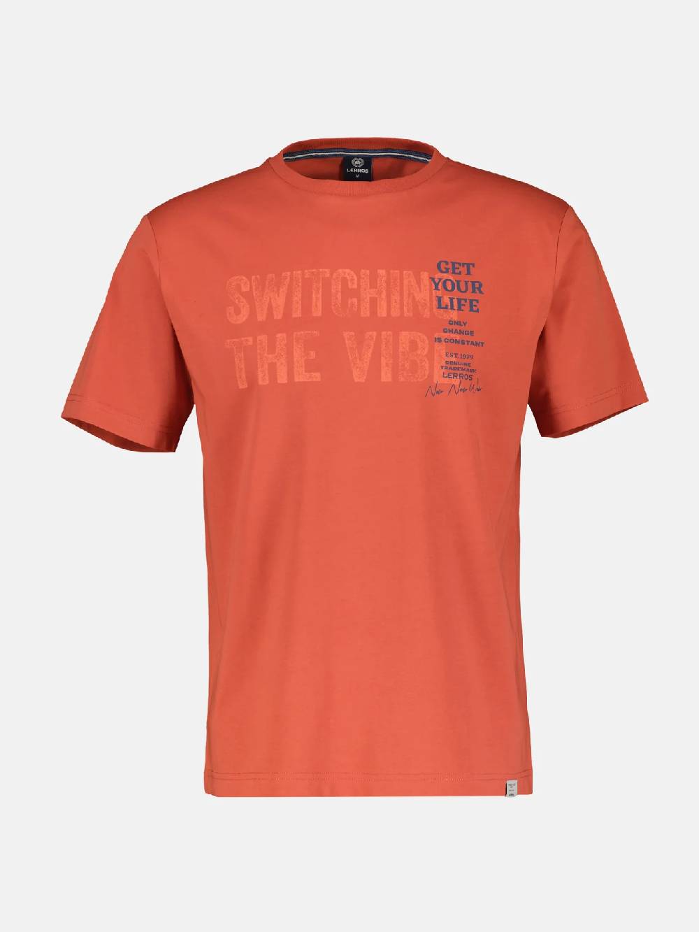 Lerros 2423005 EFFEN T-SHIRT PRINT OP DE BORST (327 DEEP CORAL RED) Heißer Verkauf