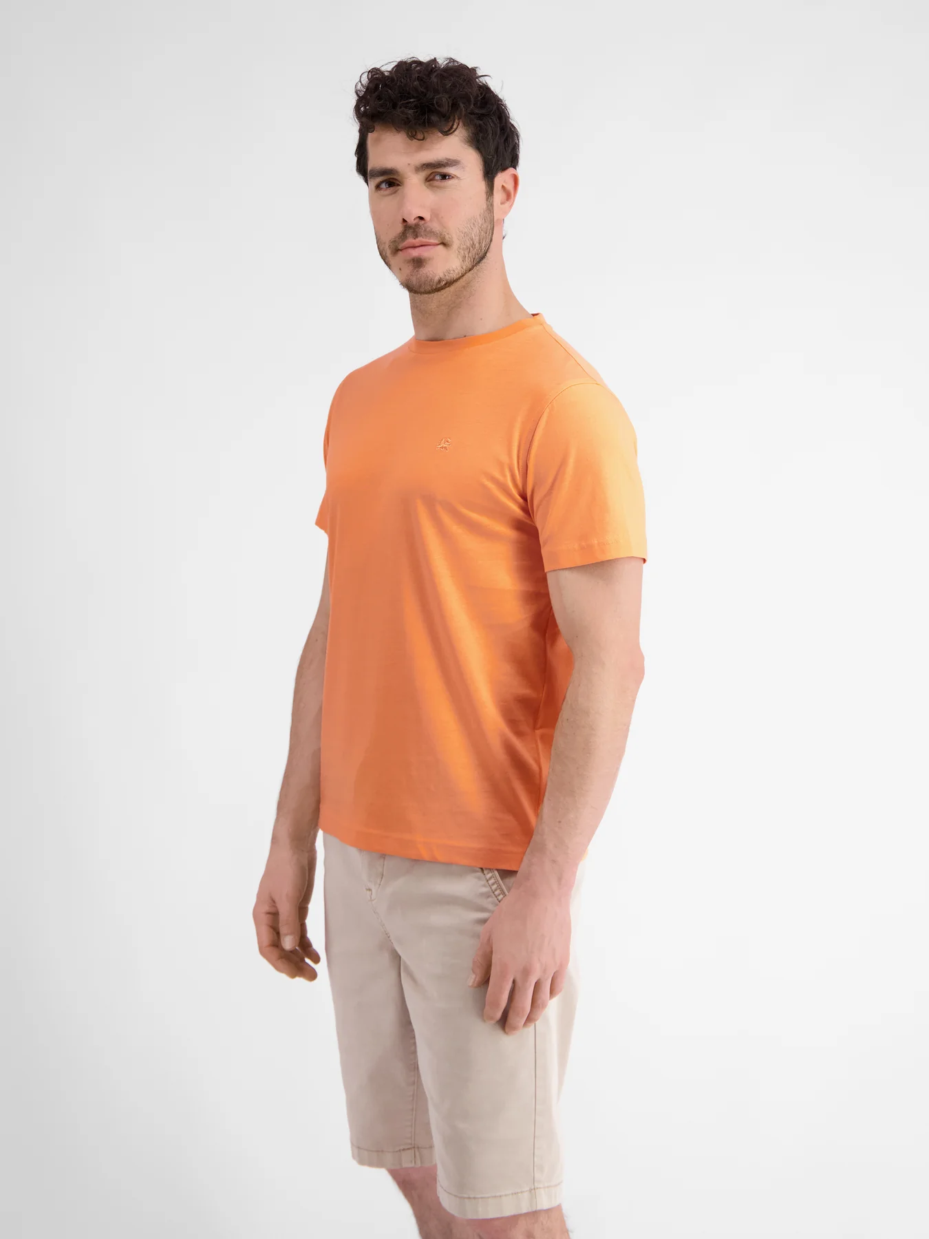 Lerros 2423000 EFFEN BASIC T-SHIRT LOGOSTEEK (927 MELLOW PEACH) Online Outlet