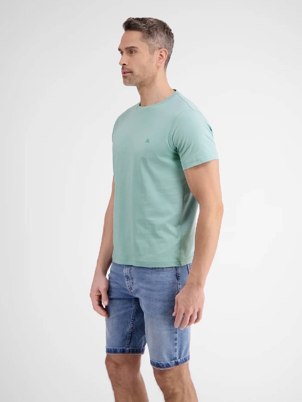 Lerros 2423000 EFFEN BASIC T-SHIRT LOGOSTEEK (622 COASTAL SEA BLUE) Zeitlich begrenztes Angebot
