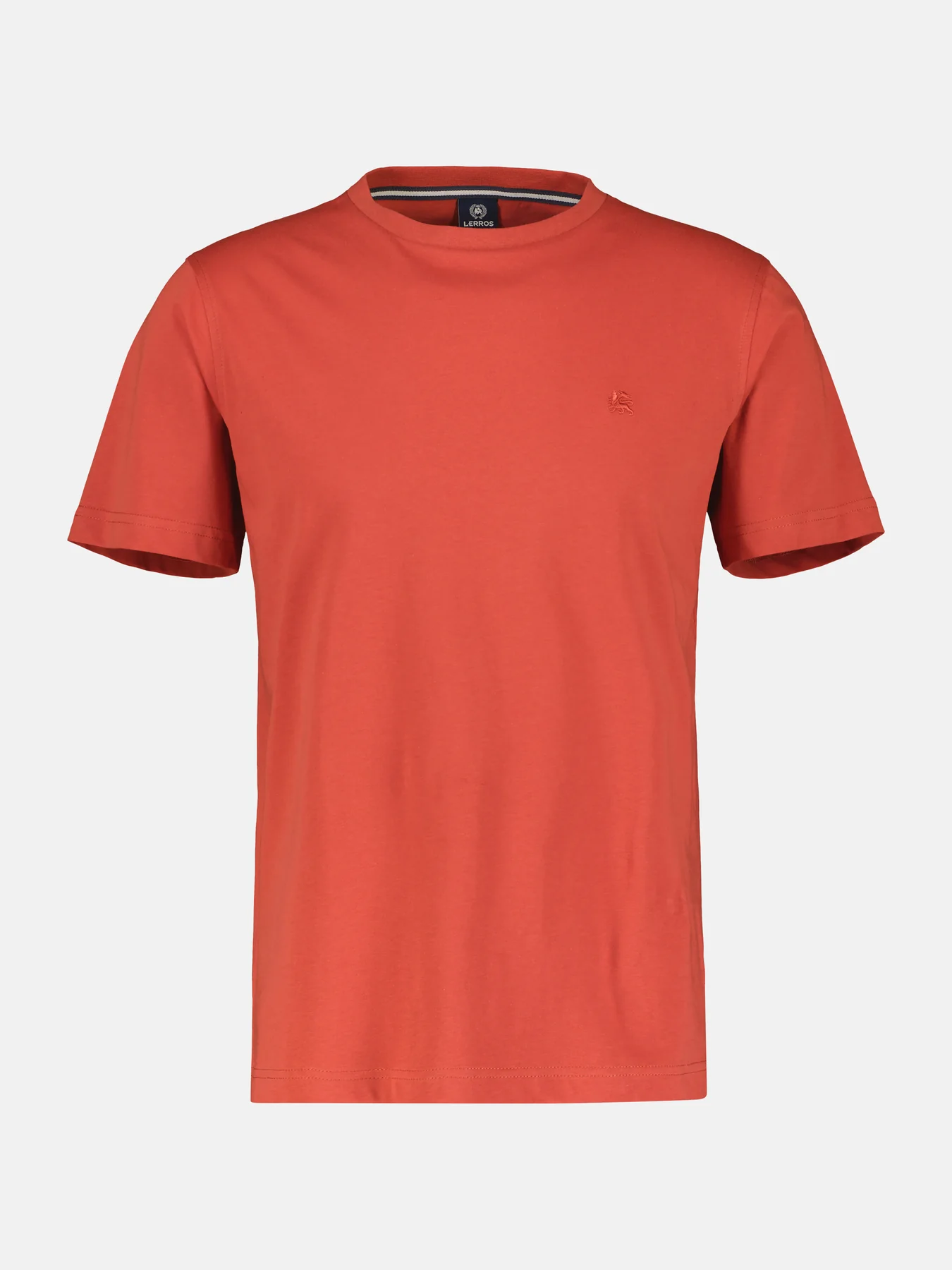 Lerros 2423000 EFFEN BASIC T-SHIRT LOGOSTEEK (327 DEEP CORAL RED) Exklusive Angebote