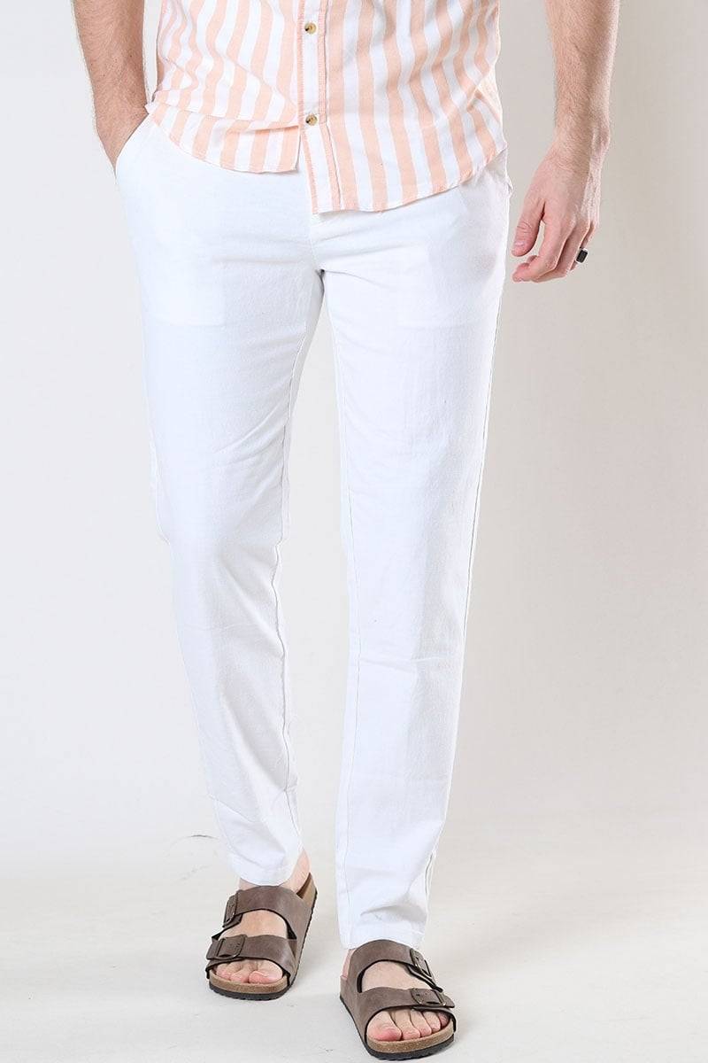 Only & Sons ONSMARK TAP 0011 COTTON LINEN PNT WHITE Speichern exportieren