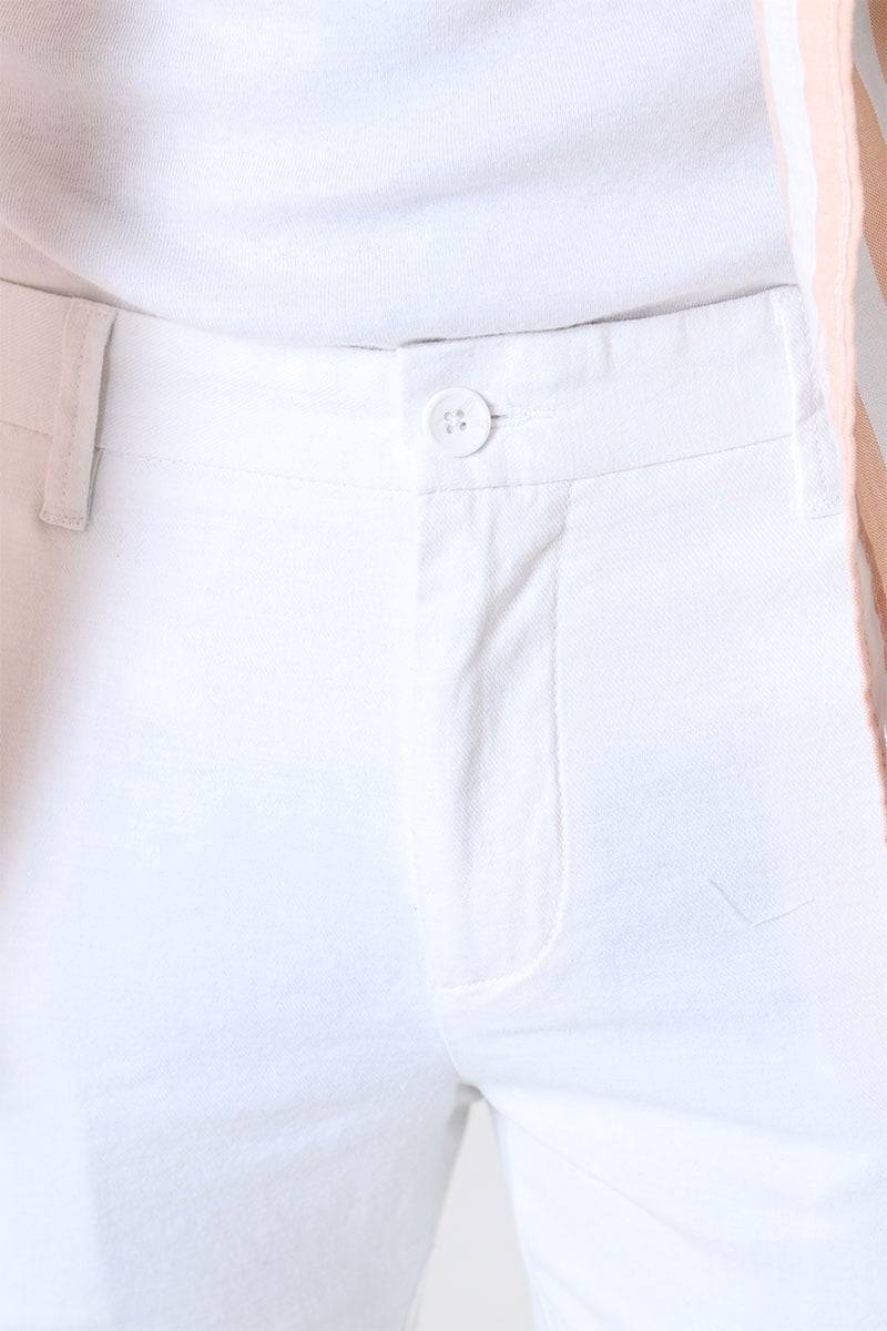Only & Sons ONSMARK TAP 0011 COTTON LINEN PNT WHITE Speichern exportieren