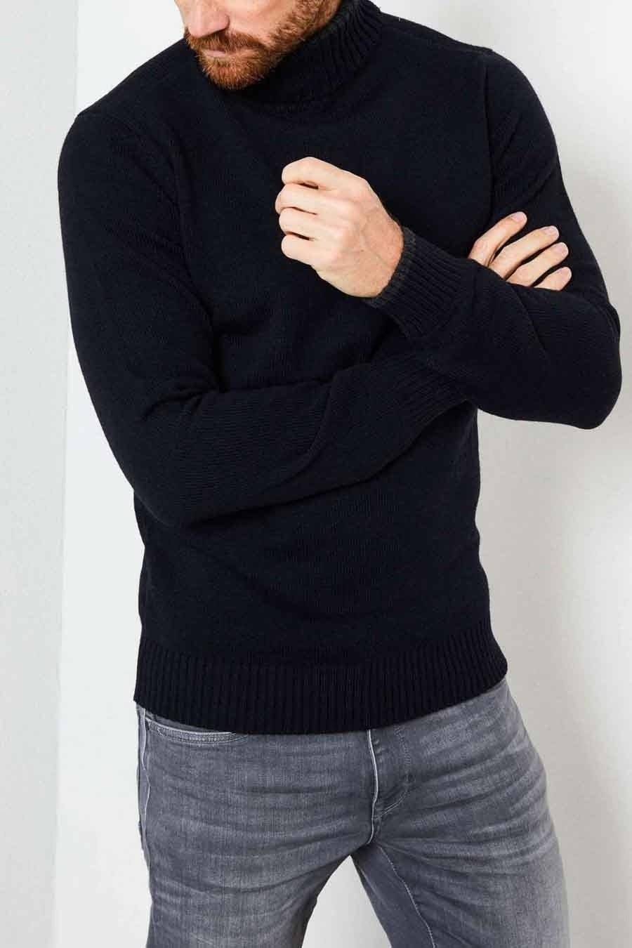 Petrol M-3000-KWC222 Turtleneck Pullover (5091 Dark Navy) Auslauf