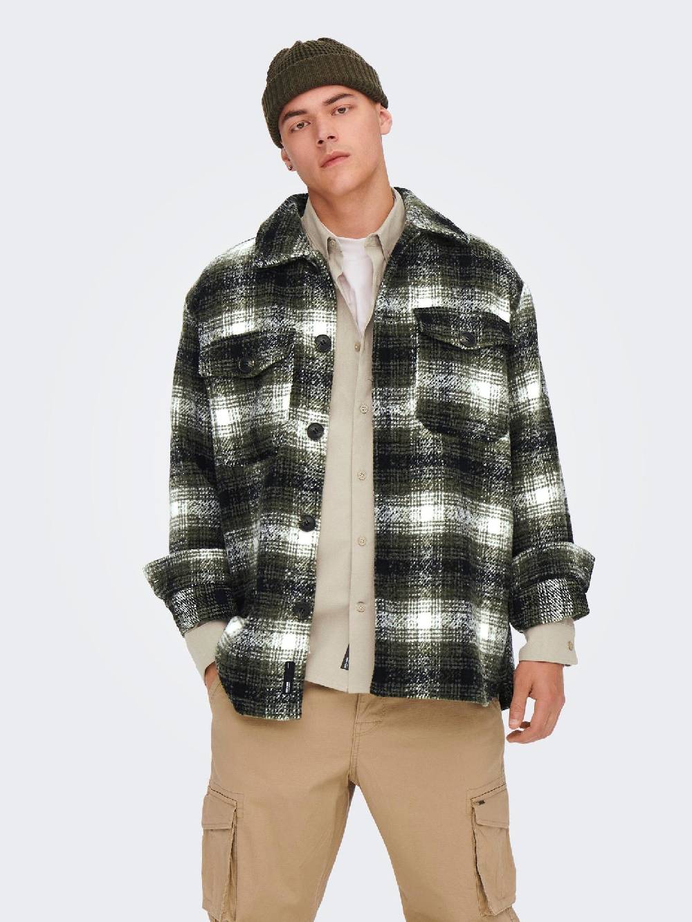 Only & Sons ONSCANE Check Jacket OTW (187719 Peat) Hotsell