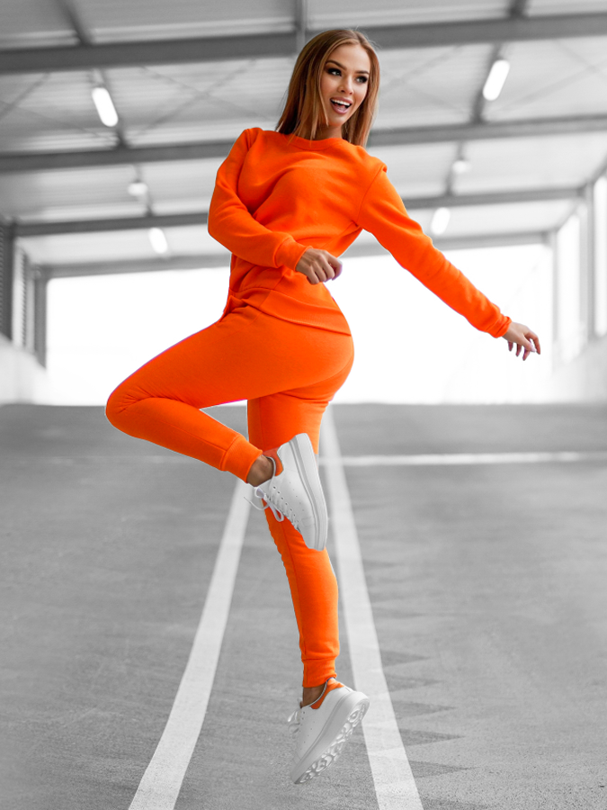 Ozonee Damen Trainingsanzug Orange OZONEE 70 50% Rabatt mit kostenlosem Versand