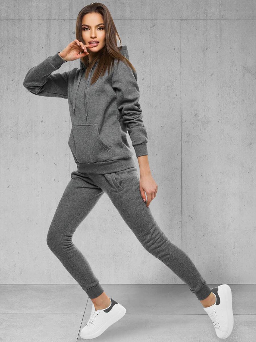 Ozonee Damen Trainingsanzug Anthrazit OZONEE 18 Versandkostenfrei