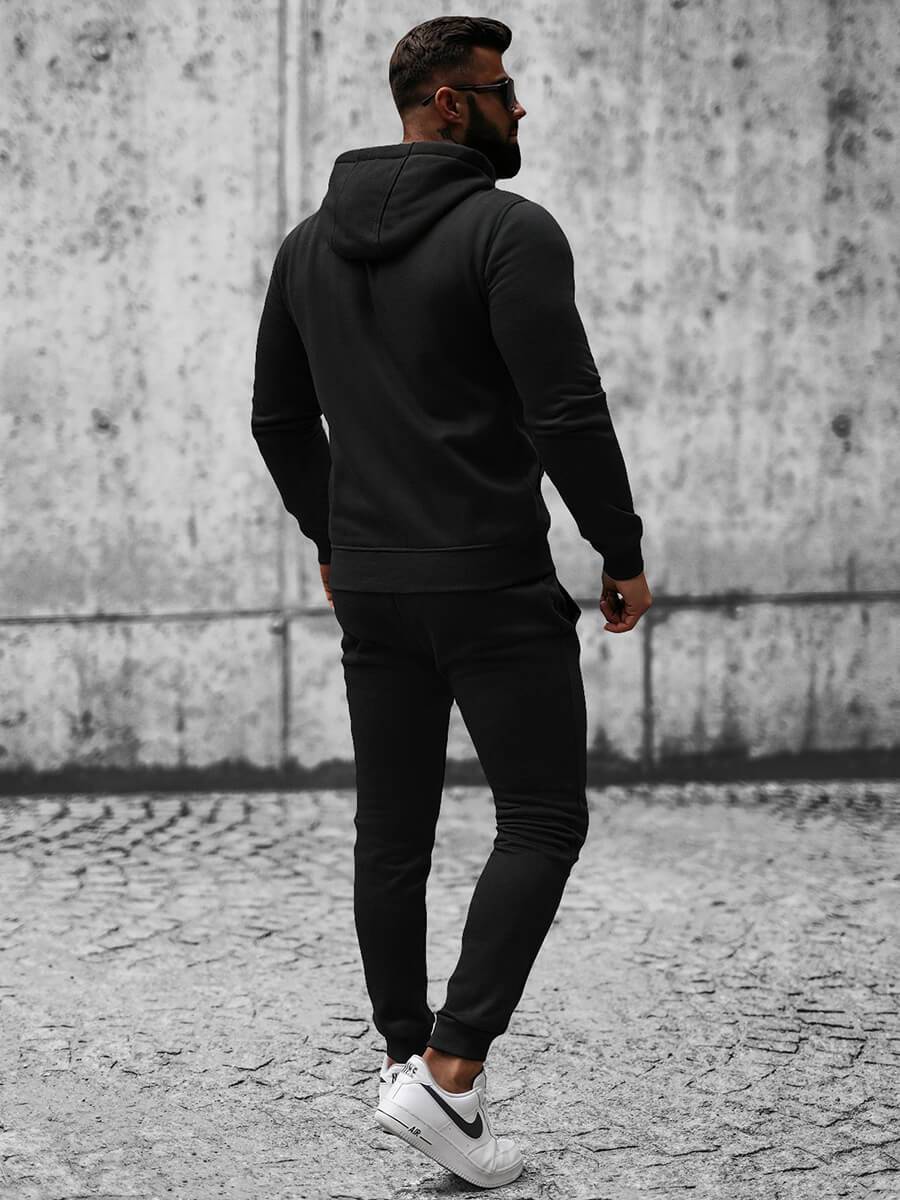 Ozonee Herren Sportanzug Schwarz OZONEE JS/XW2008 Riesige Rabatte