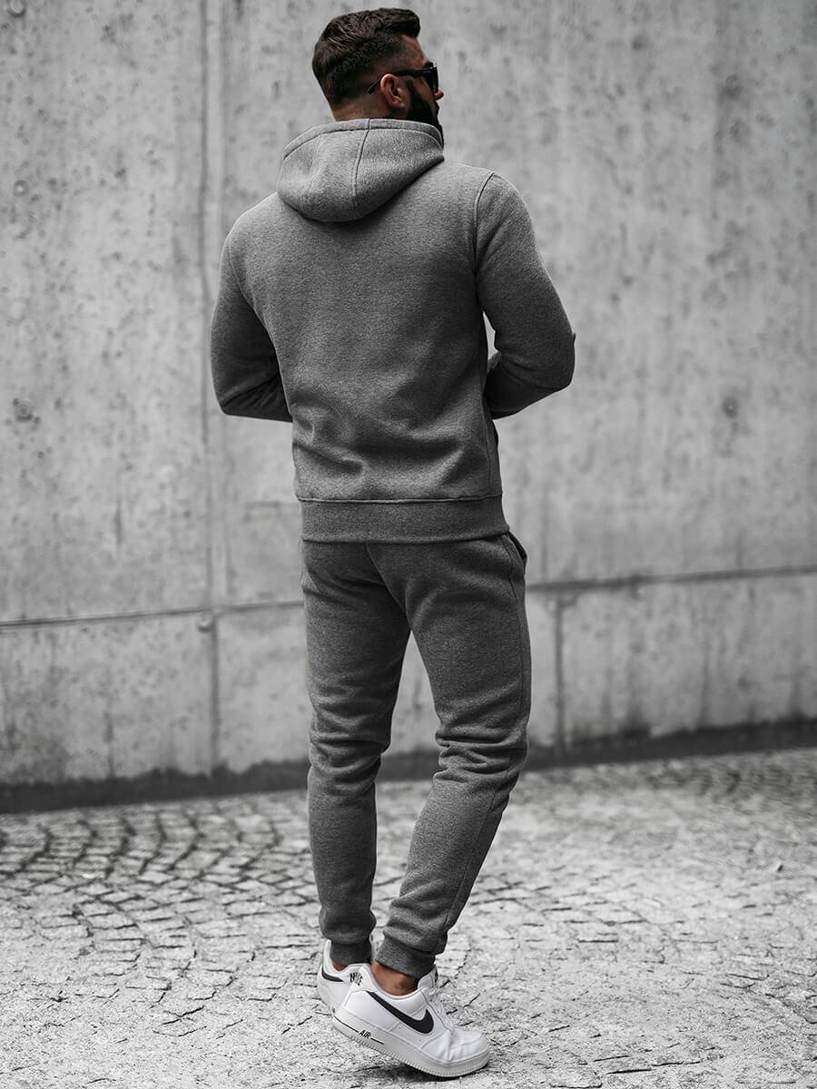 Ozonee Herren Sportanzug Anthrazit OZONEE JS/XW2008 Clearance-Verkauf