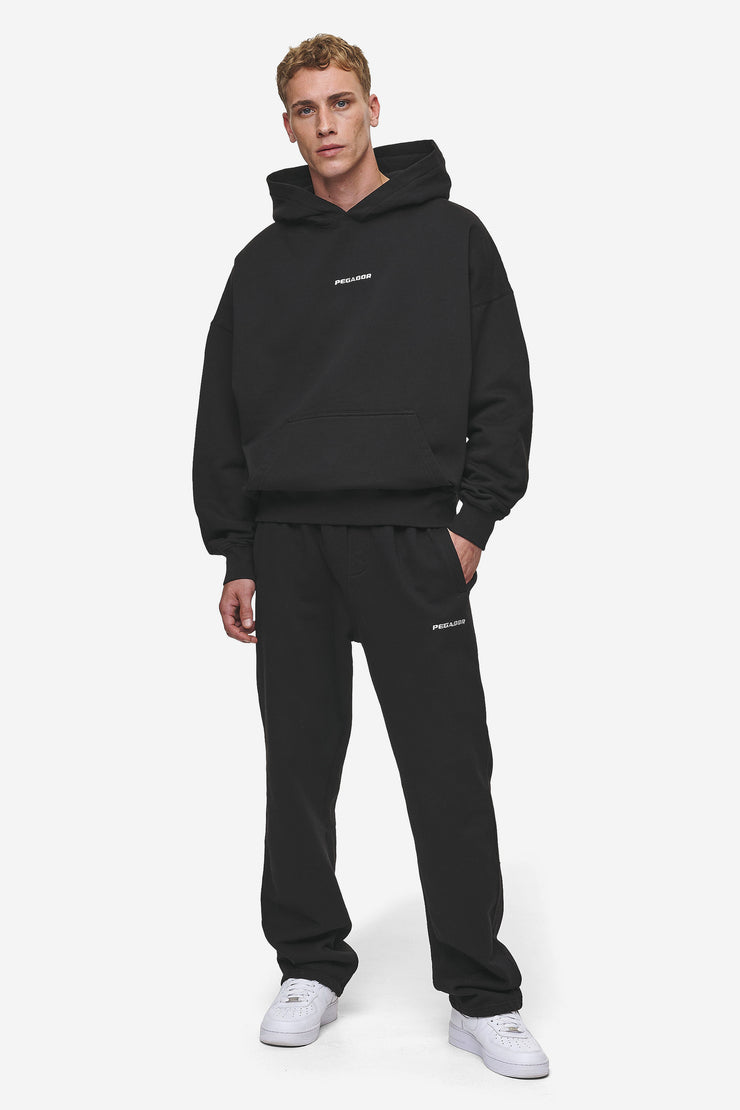Pegador Logo Boxy Hoodie Washed Black Clearance-Verkauf