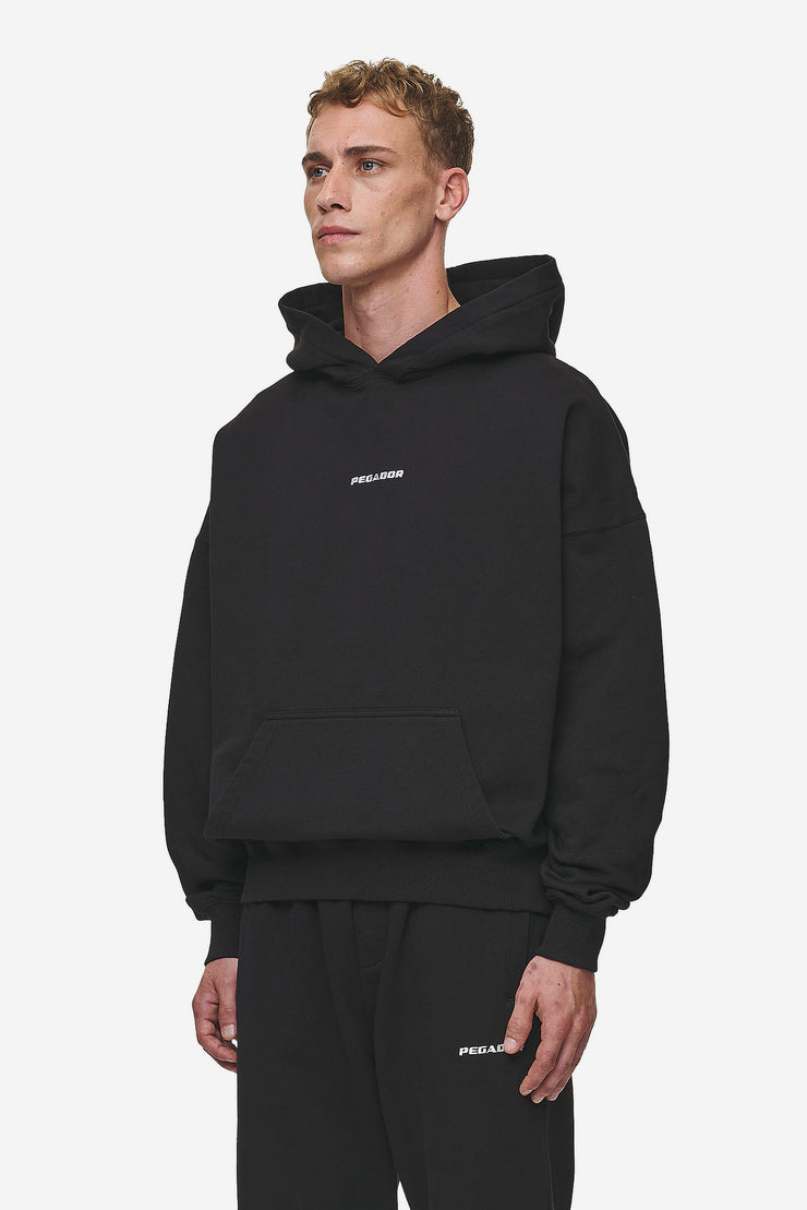 Pegador Logo Boxy Hoodie Washed Black Clearance-Verkauf