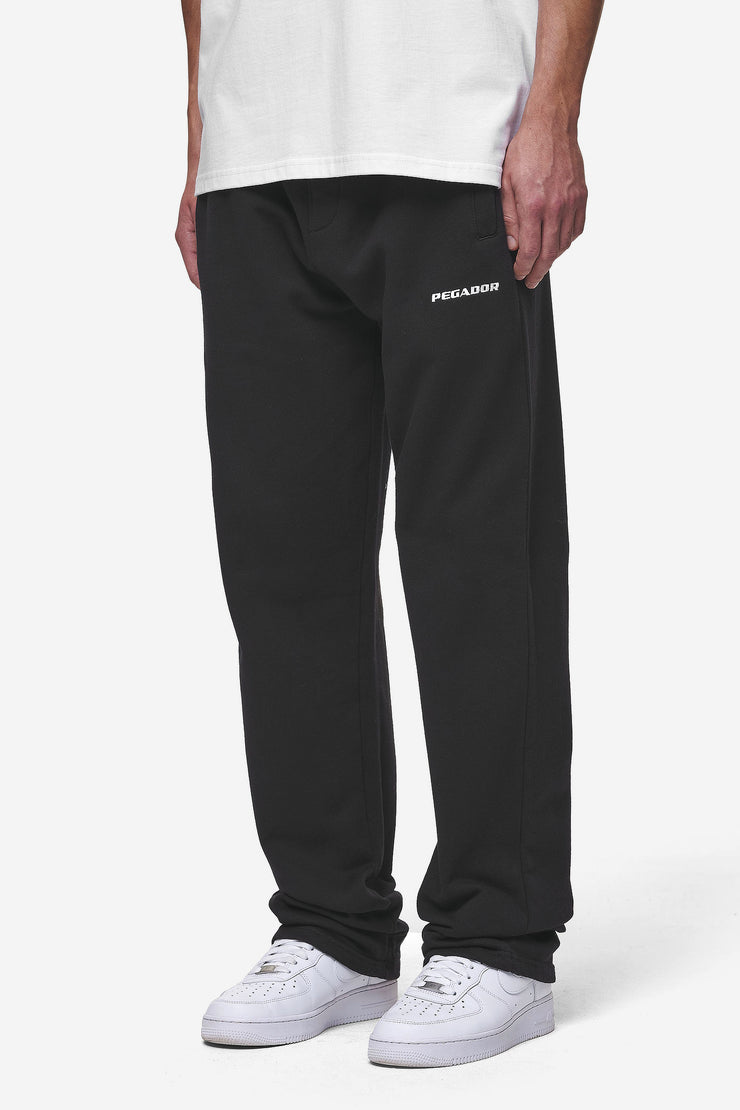 Pegador Logo Wide Sweat Pants Washed Black 50% Rabatt für begrenzte Zeit