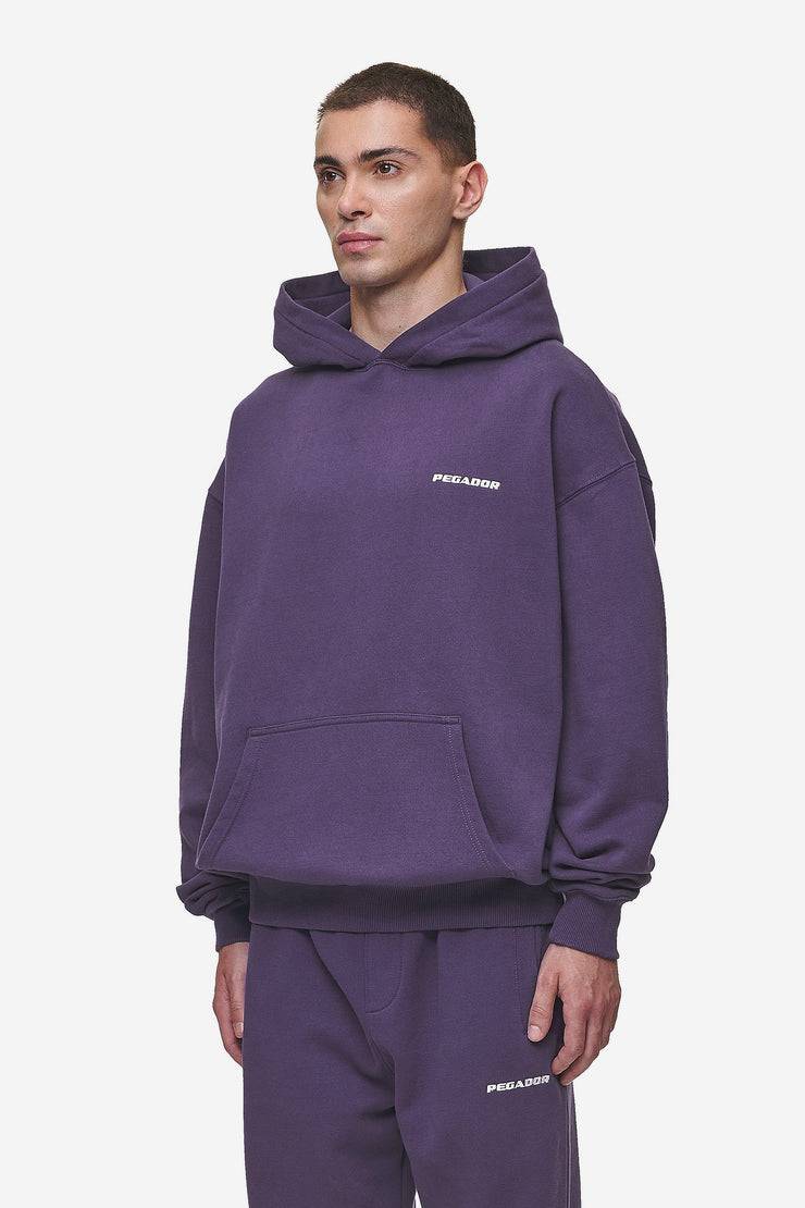 Pegador Logo Oversized Hoodie Washed Deep Purple Rabatte dieses Monats