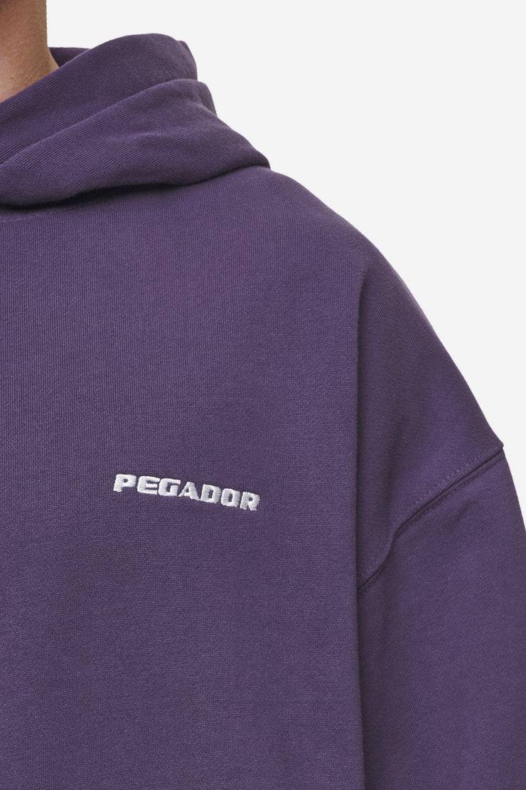 Pegador Logo Oversized Hoodie Washed Deep Purple Rabatte dieses Monats