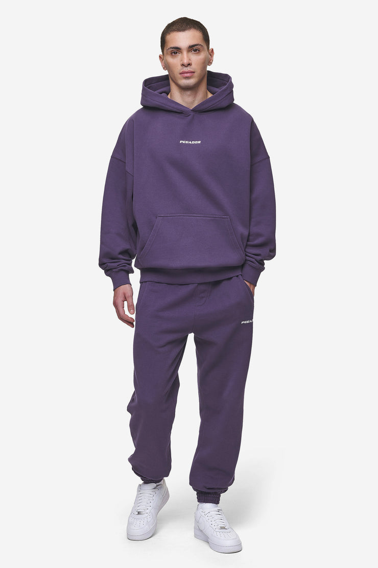 Pegador Logo Boxy Hoodie Washed Deep Purple 2025