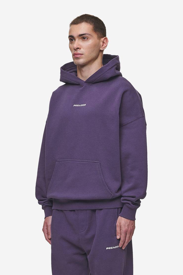 Pegador Logo Boxy Hoodie Washed Deep Purple 2025