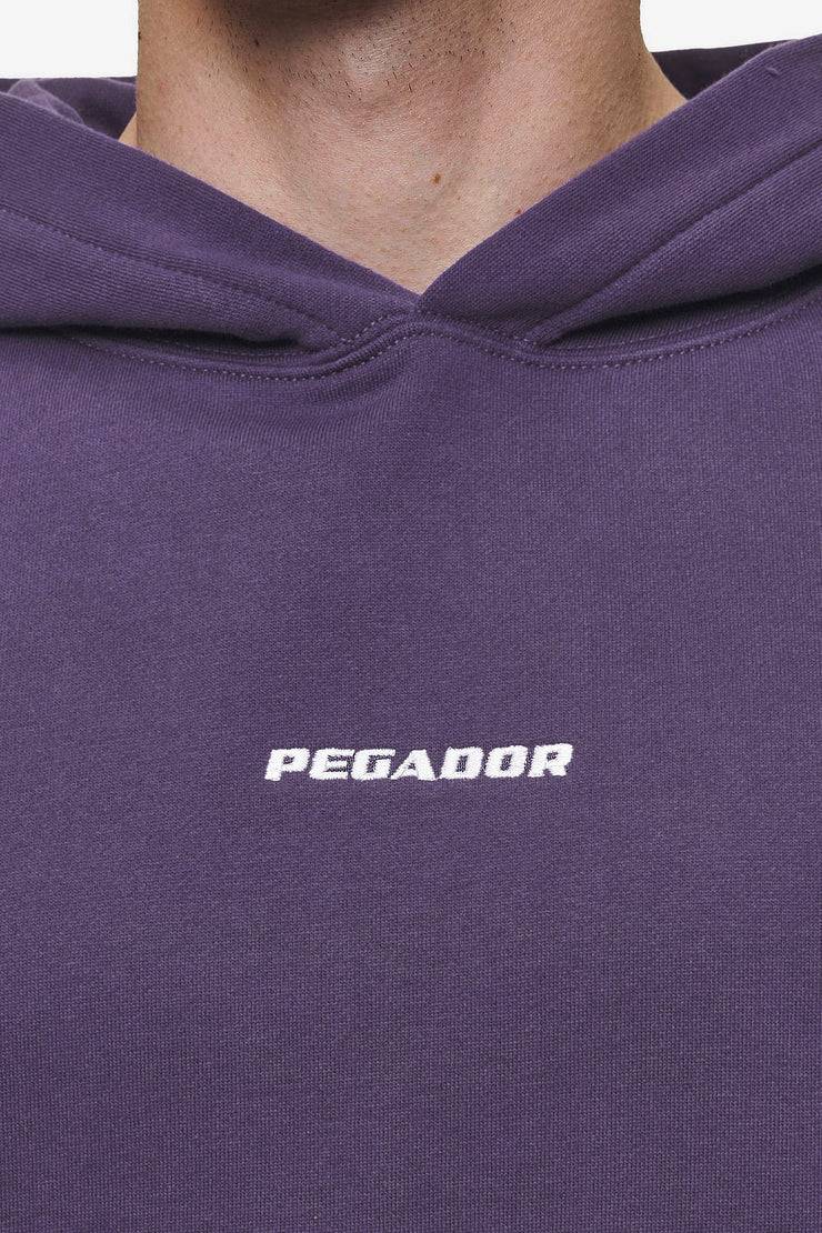 Pegador Logo Boxy Hoodie Washed Deep Purple 2025