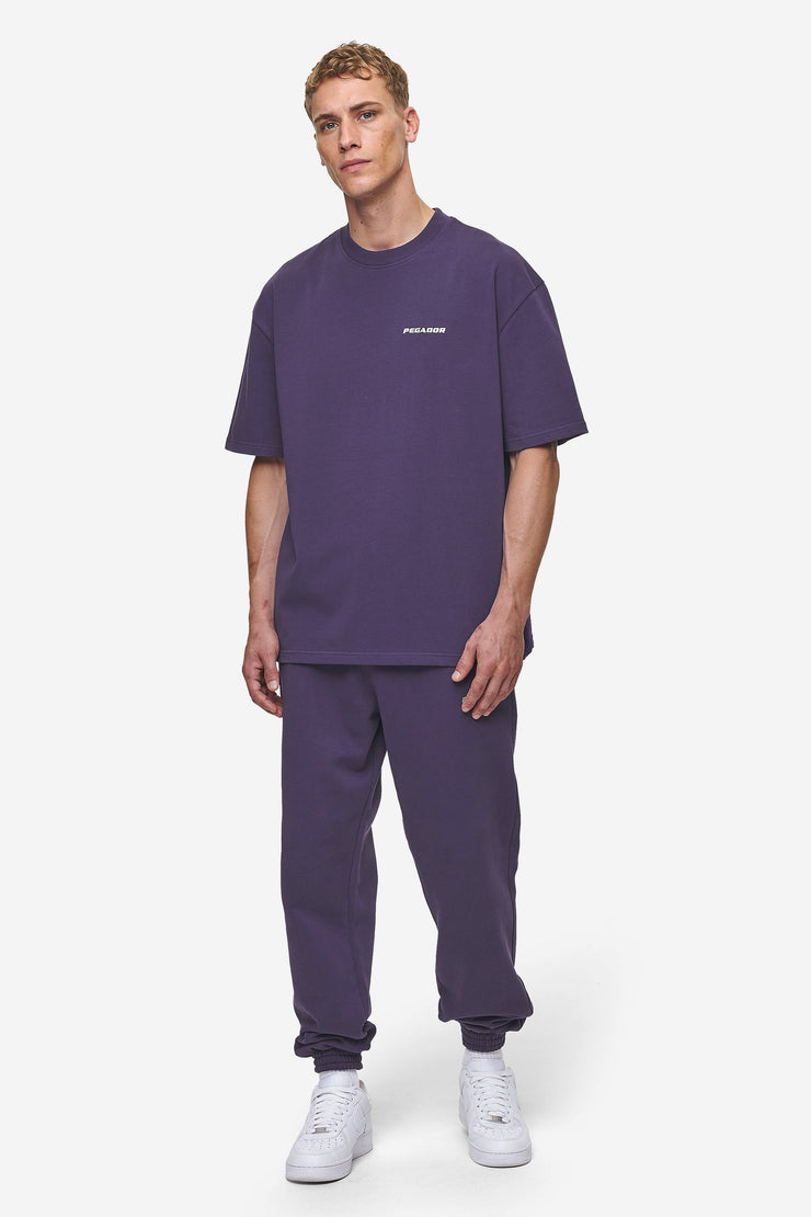 Pegador Logo Oversized Tee Washed Deep Purple Online