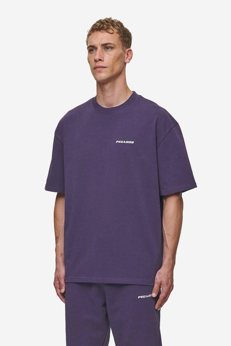 Pegador Logo Oversized Tee Washed Deep Purple Online