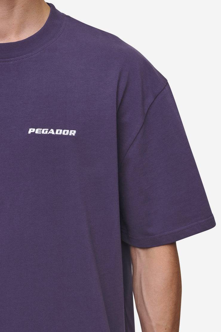 Pegador Logo Oversized Tee Washed Deep Purple Online