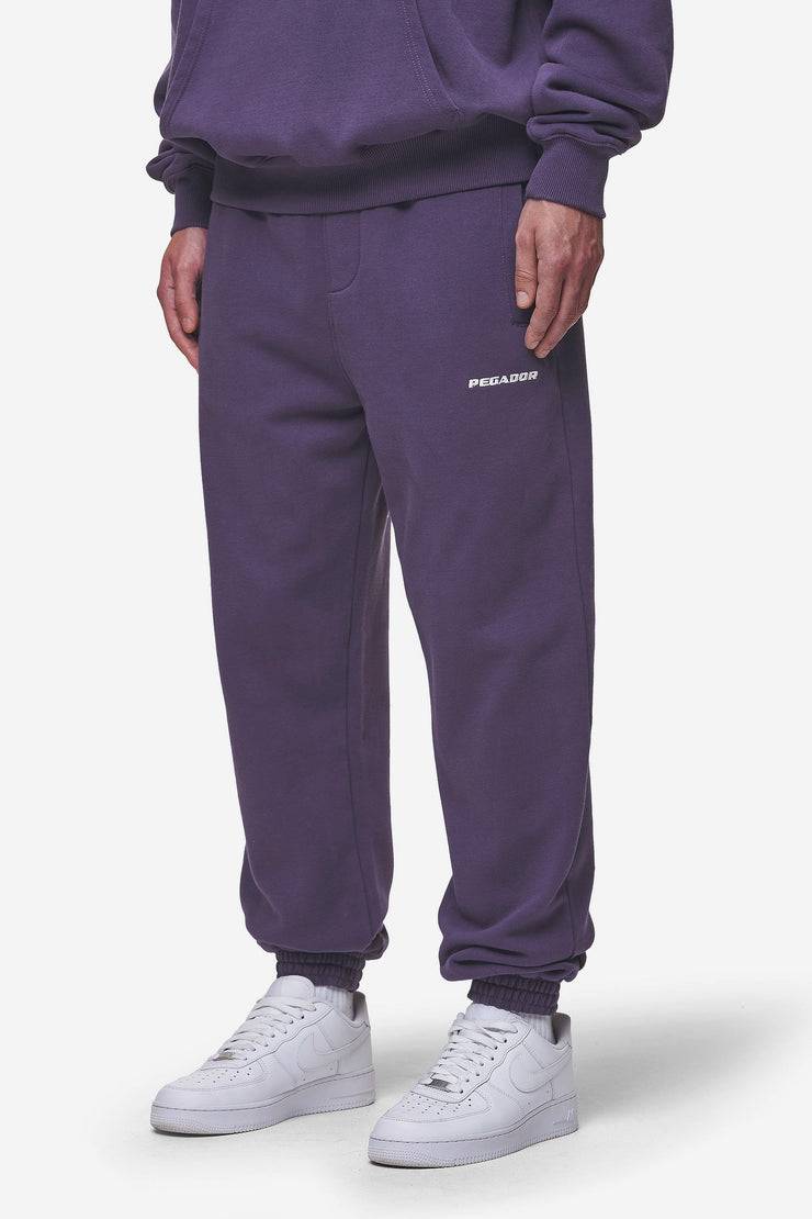 Pegador Logo Heavy Sweat Jogger Washed Deep Purple Outlet
