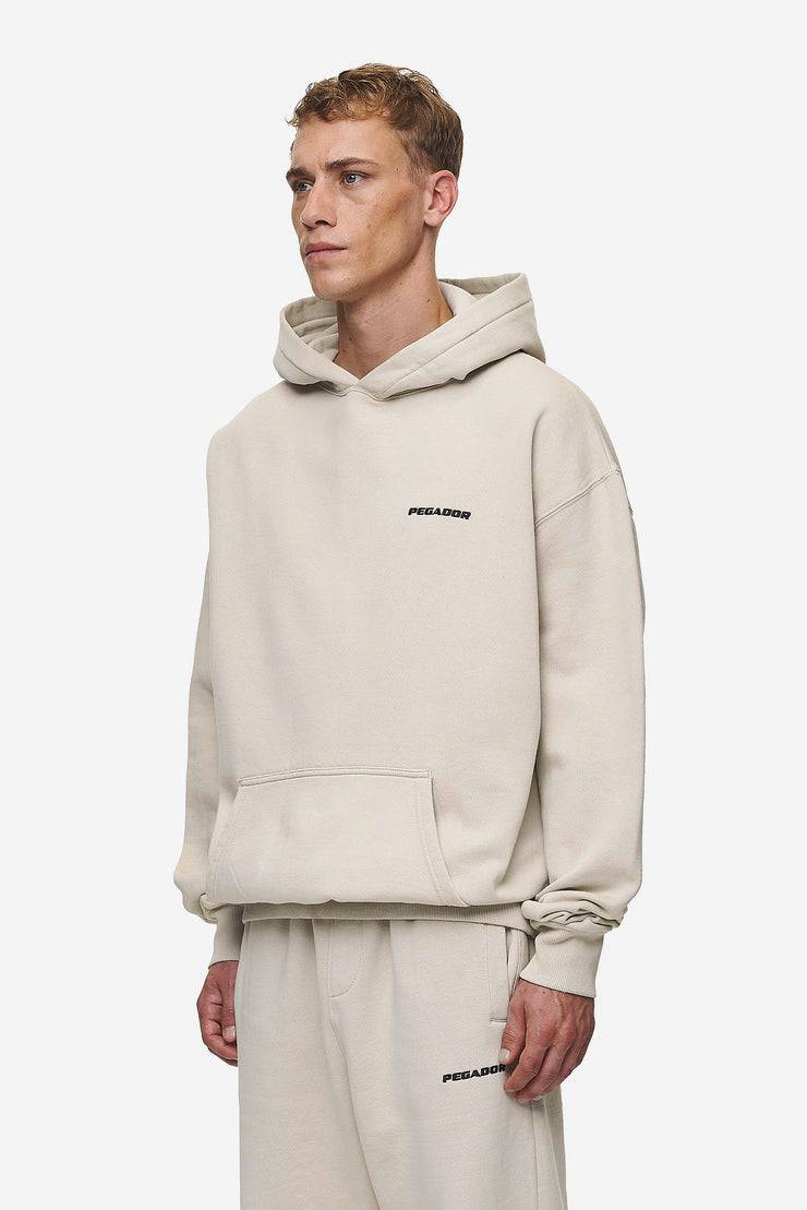 Pegador Logo Oversized Hoodie Washed Light Beige Auslauf