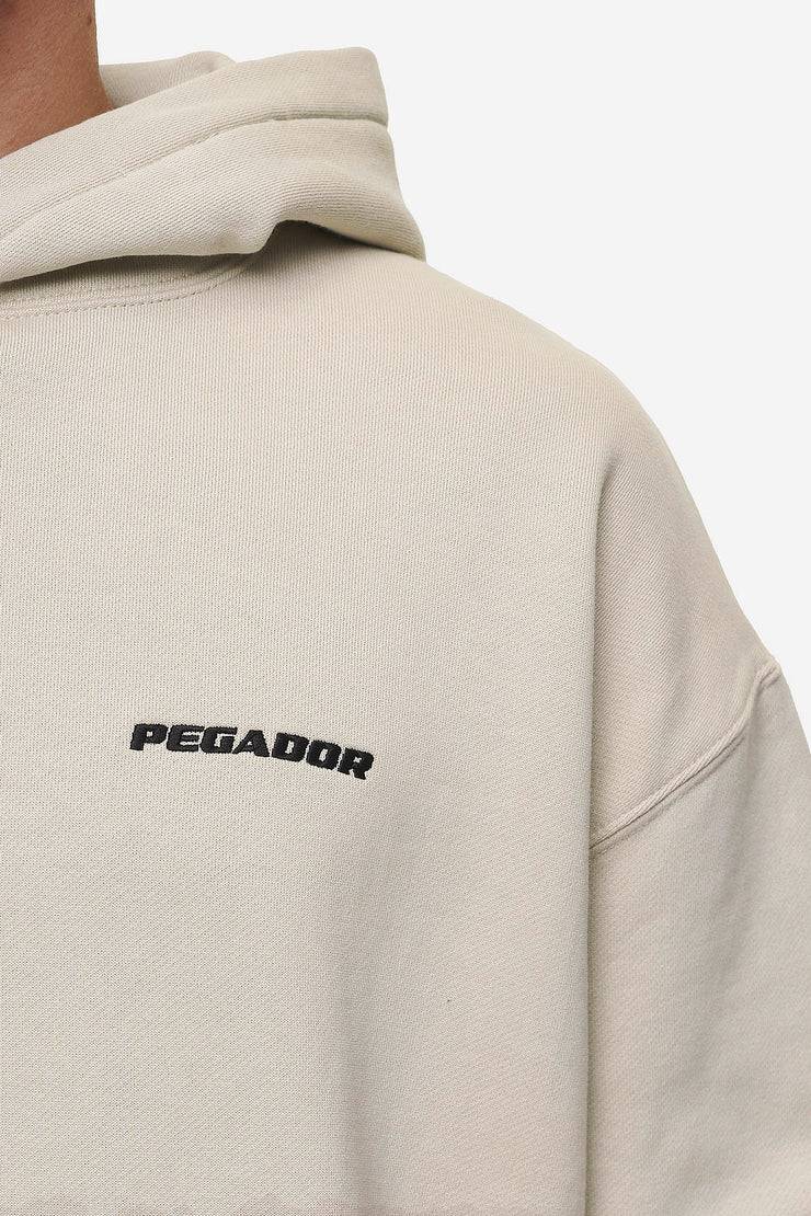 Pegador Logo Oversized Hoodie Washed Light Beige Auslauf