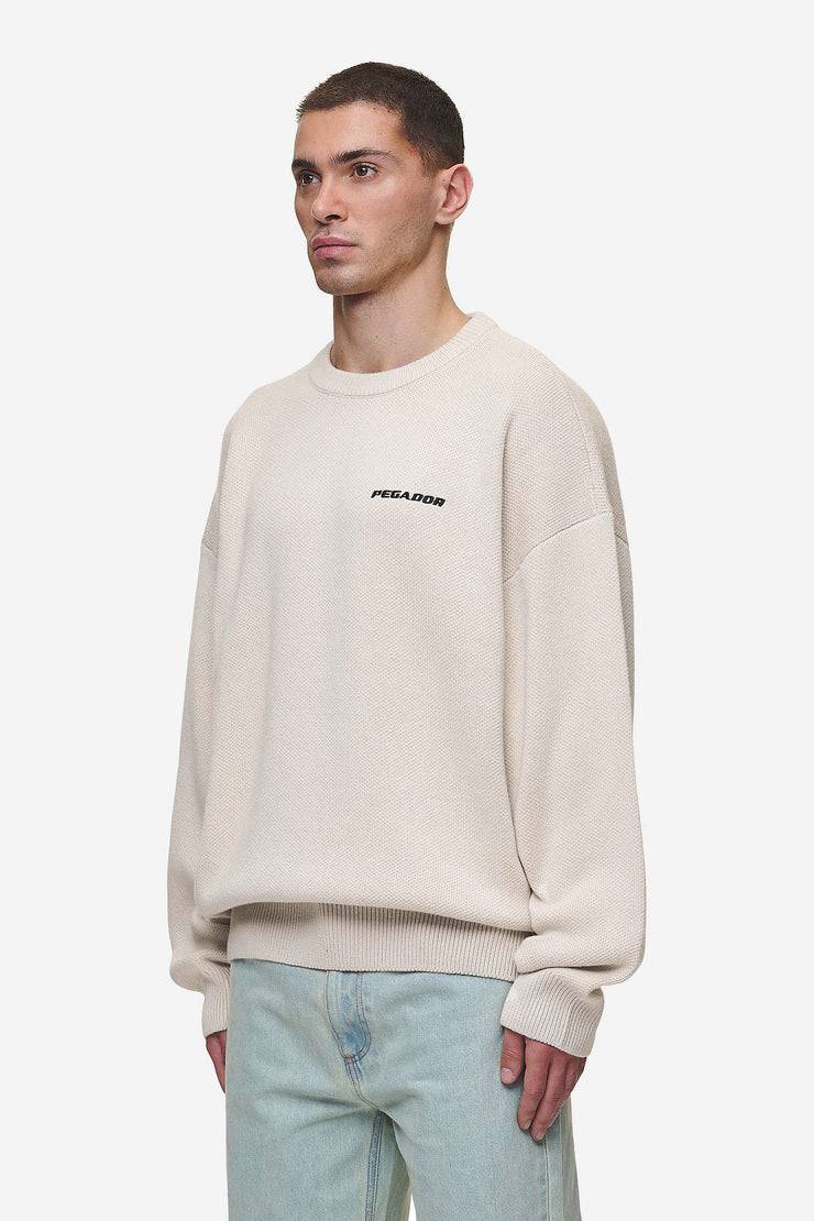 Pegador Logo Oversized Knit Sweater Light Beige im Angebot
