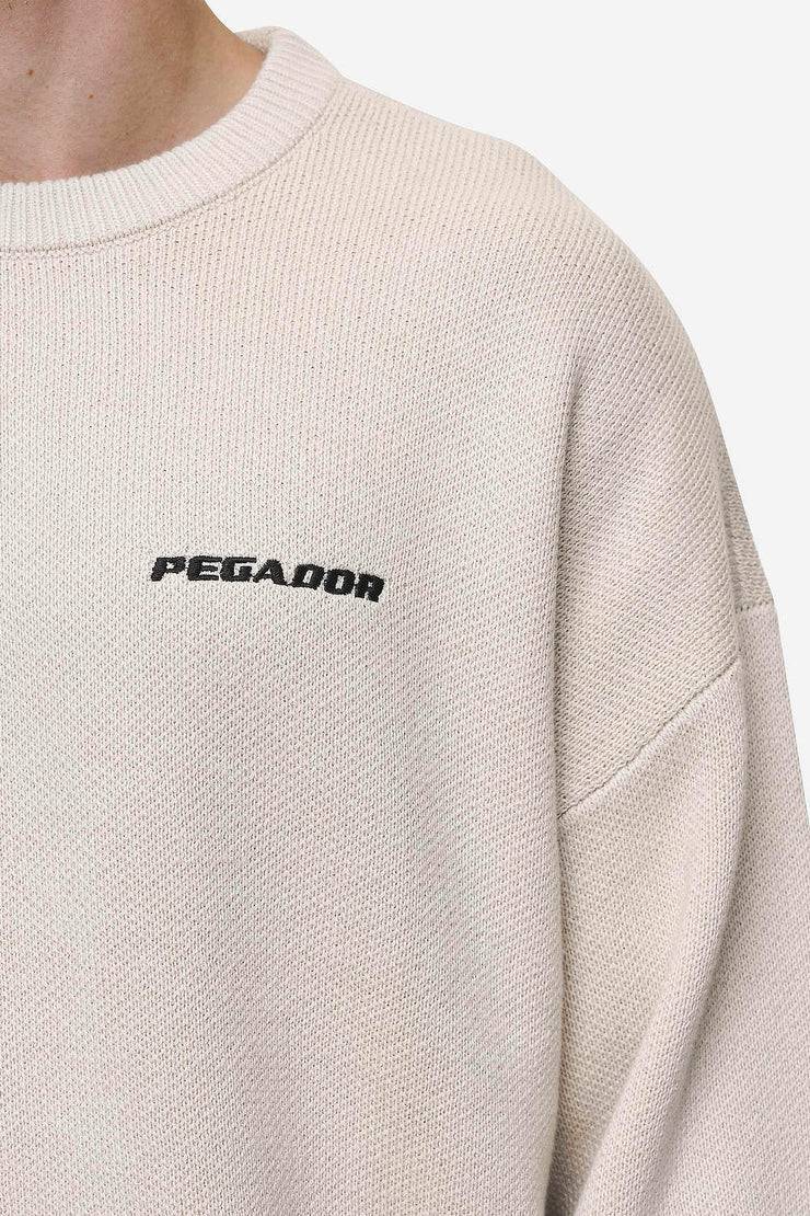 Pegador Logo Oversized Knit Sweater Light Beige im Angebot