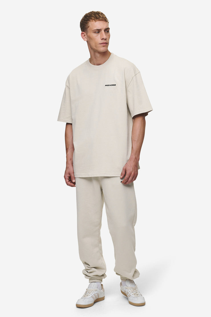 Pegador Logo Oversized Tee Washed Light Beige Schlussverkauf